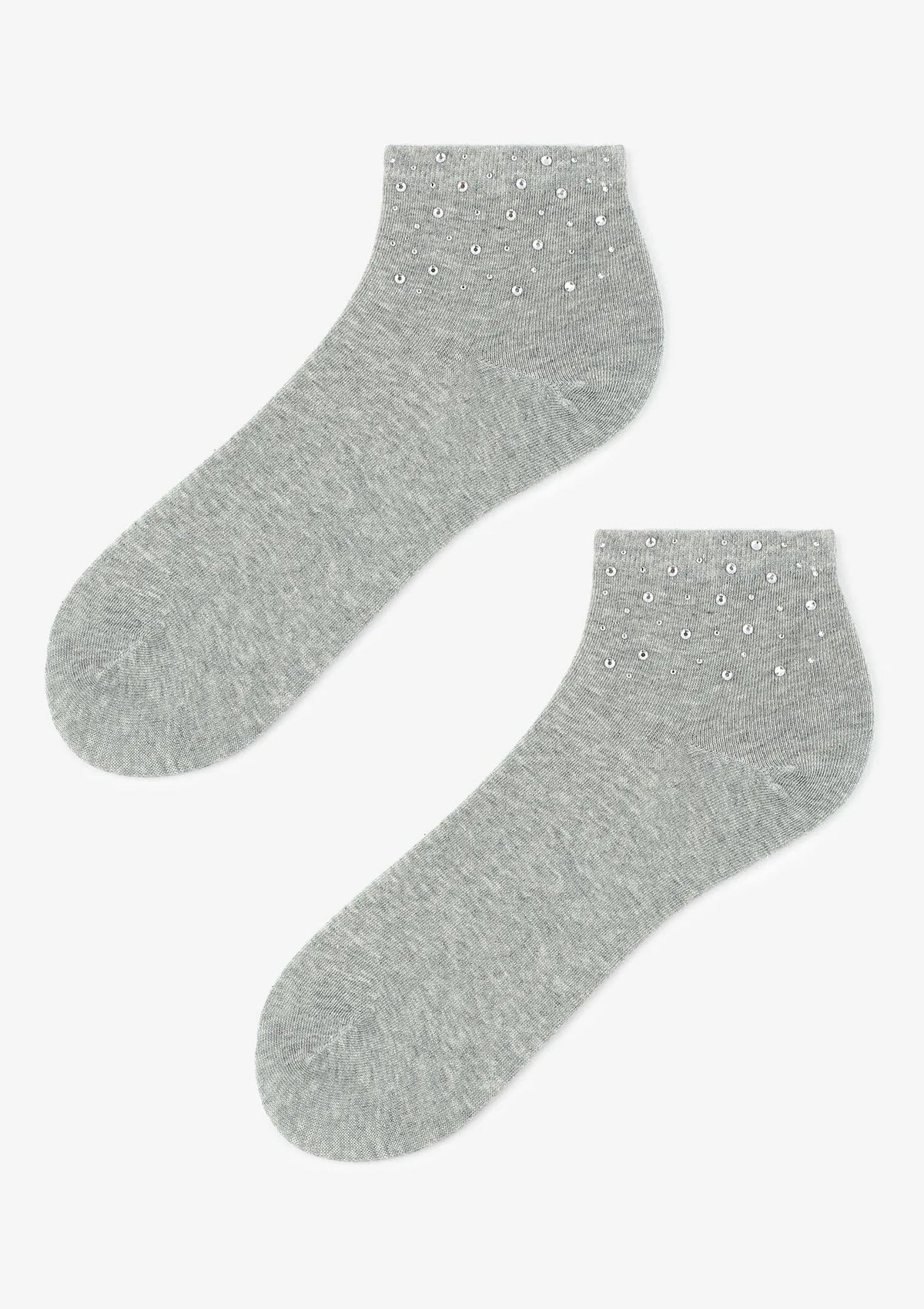 Niskie skarpetki damskie z cyrkoniami Cotton Jet Rain Marilyn