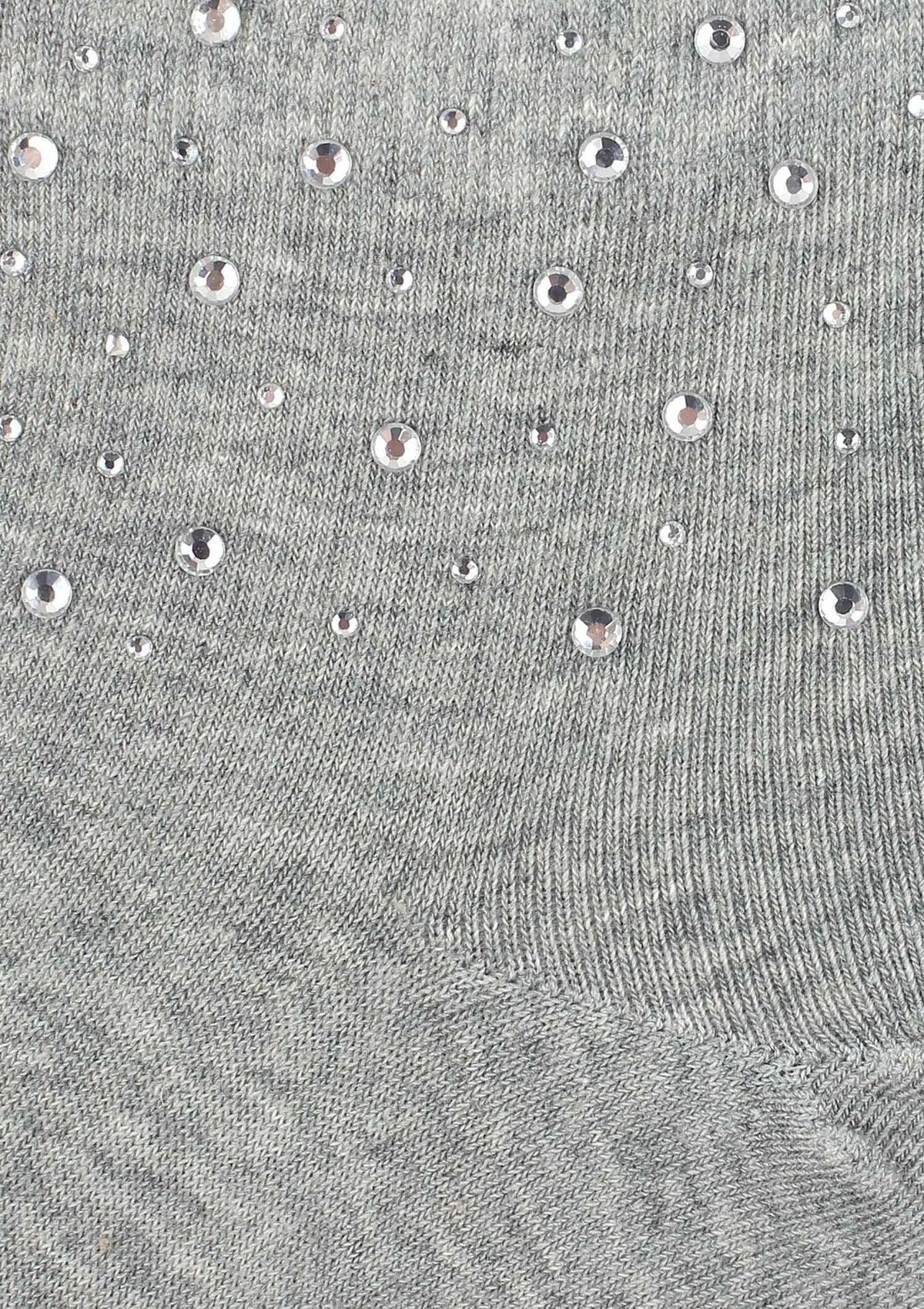 Niskie skarpetki damskie z cyrkoniami Cotton Jet Rain Marilyn