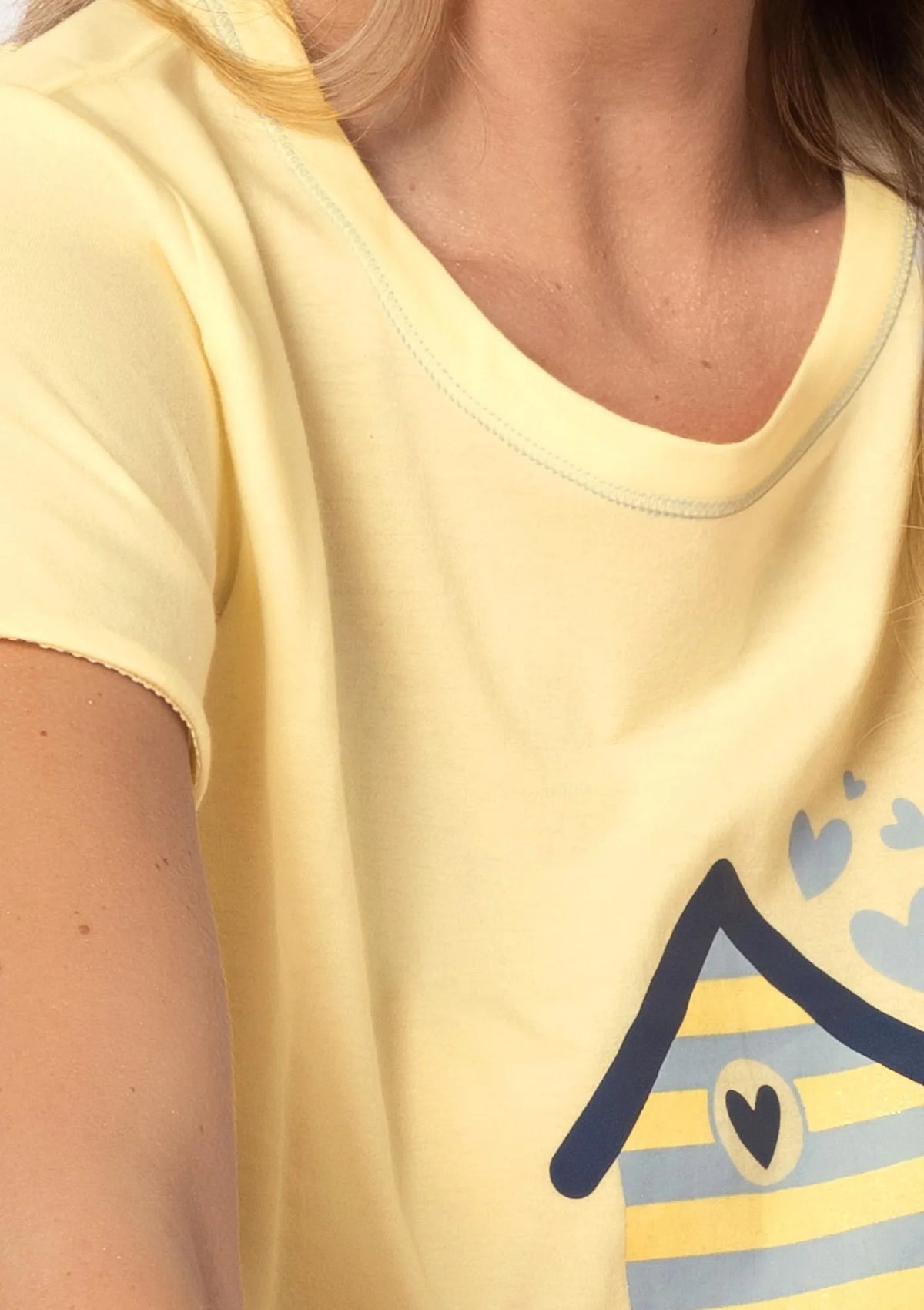 Piżama damska bawełniana krótka w letniej kolorystyce Daisy DA12 Sielei