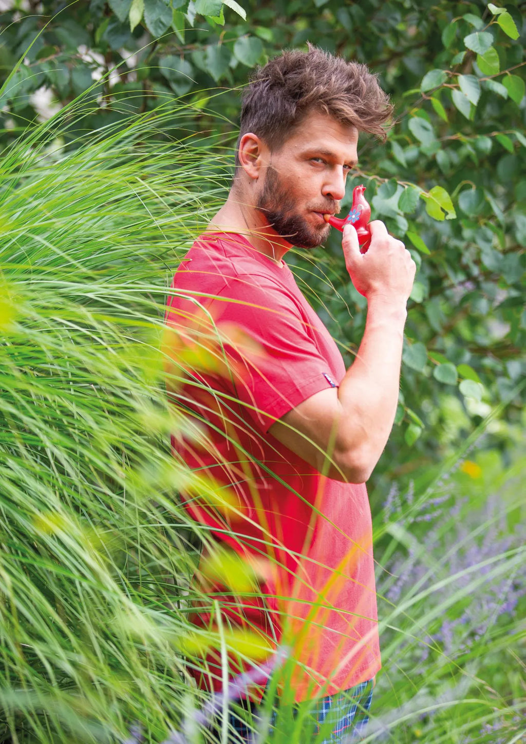 Piżama męska bawełniana z krótkimi spodenkami MNS 416 Key