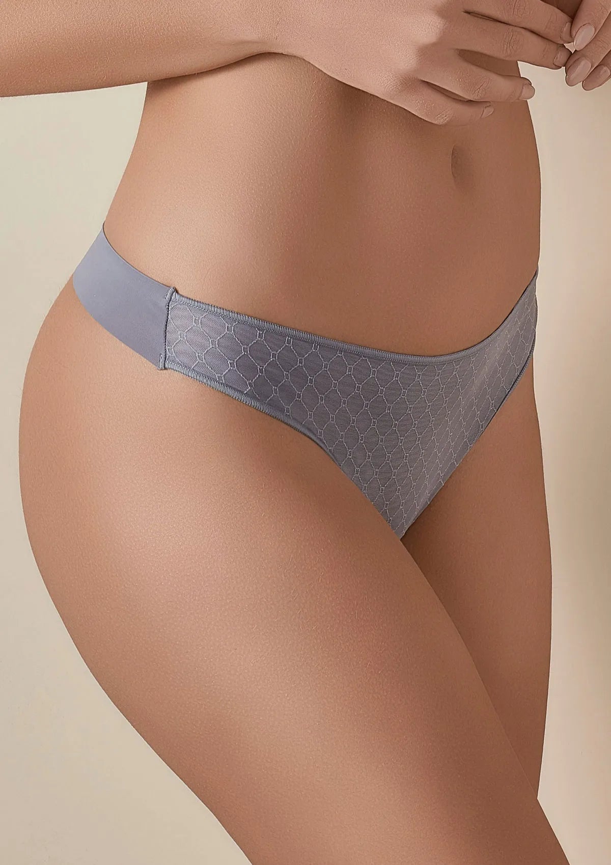 Stringi damskie bezszwowe z mikrofibry 3134 Selene grafit