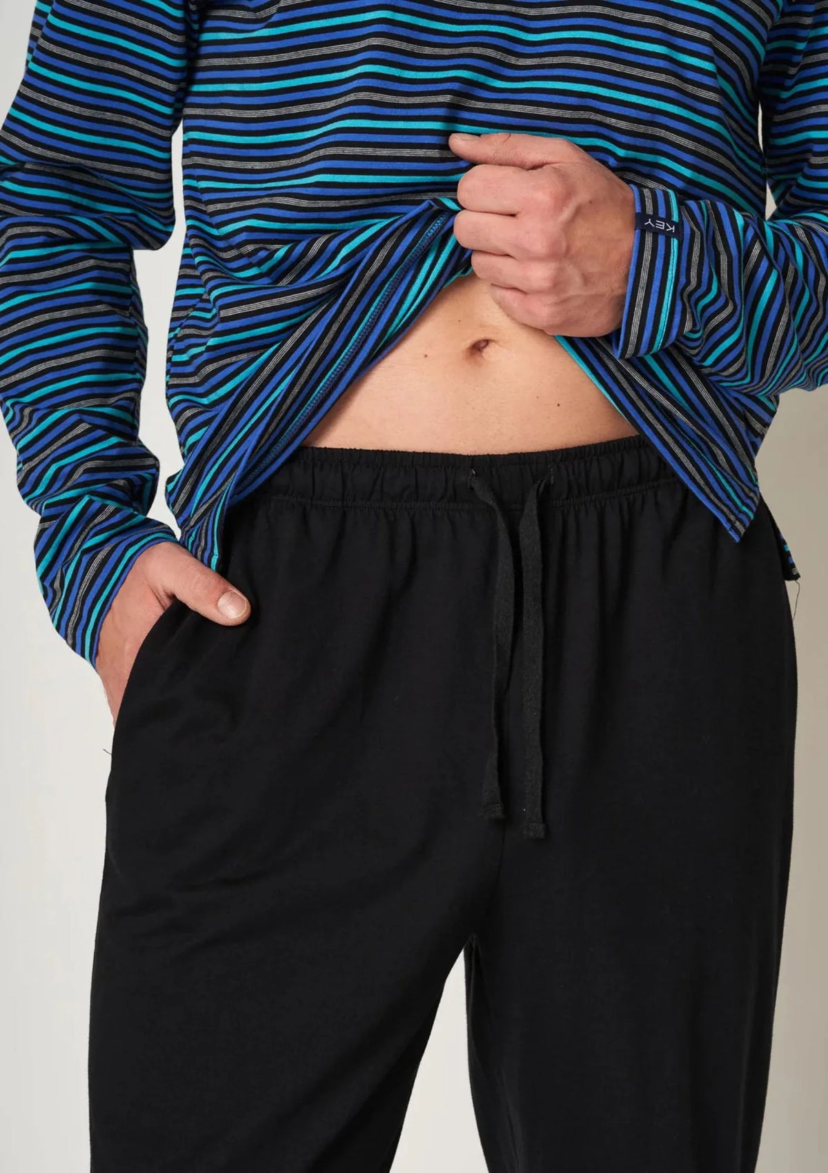 Piżama męska bawełniana o klasycznym kroju MNS 384