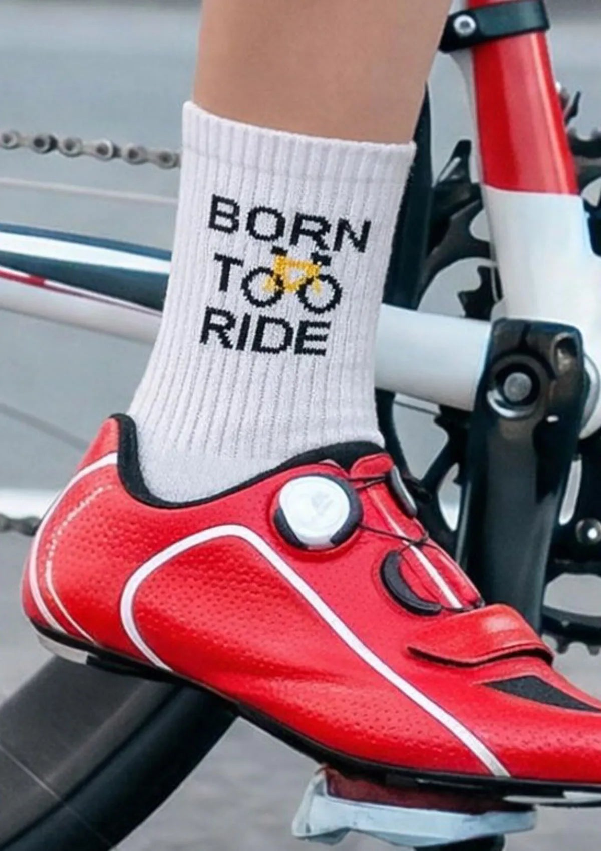 Skarpetki bawełniane dla miłośniczki rowerów Born Too Ride Milena