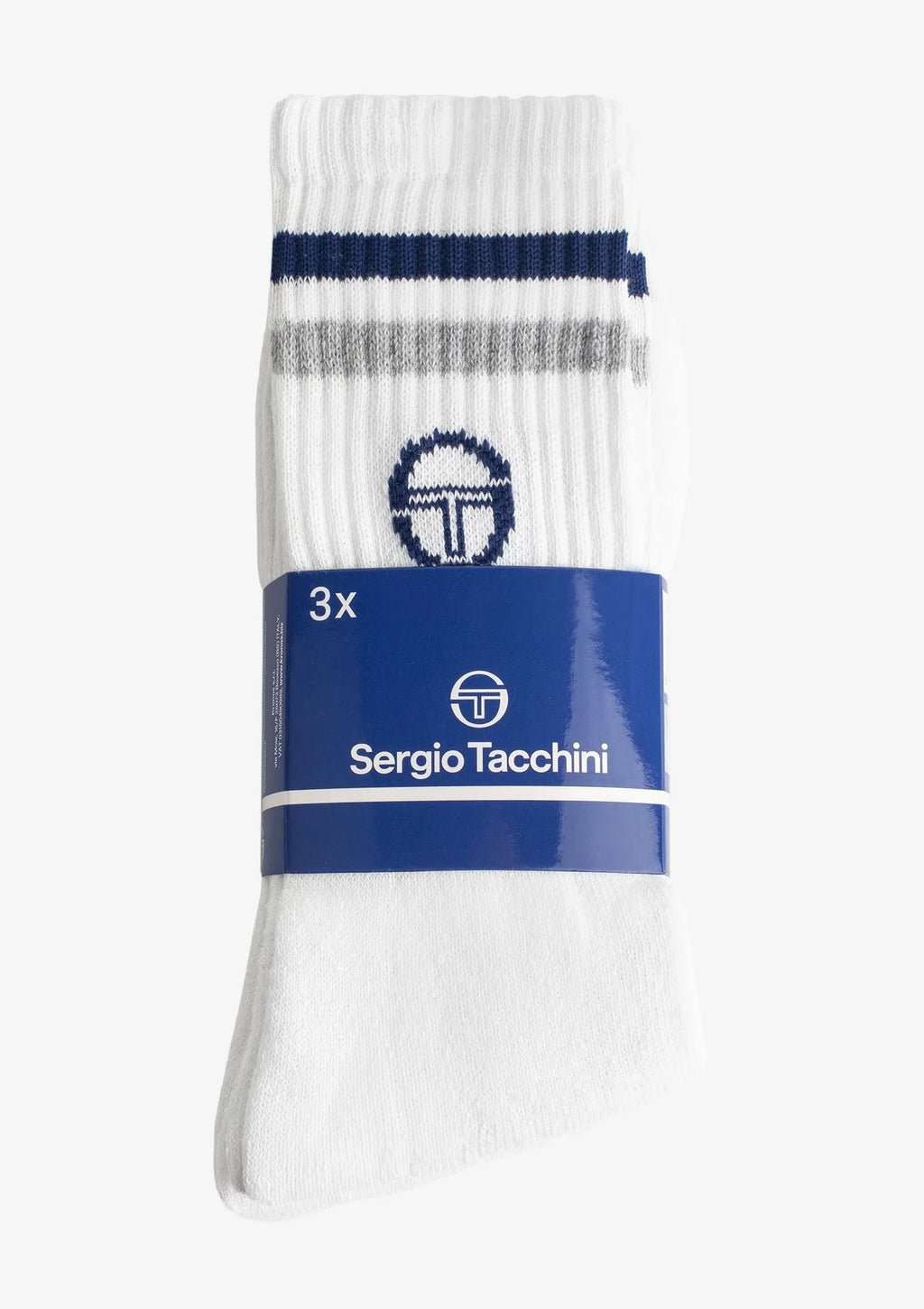 Skarpetki damskie bawełniane (3pack) z prążkowanym ściągaczem 1003 Sergio Tacchini