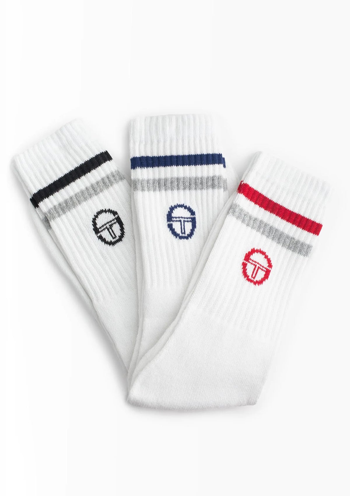 Skarpetki damskie bawełniane (3pack) z prążkowanym ściągaczem 1003 Sergio Tacchini