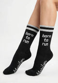 Skarpetki damskie bawełniane sportowe z napisem Born to Run Marilyn