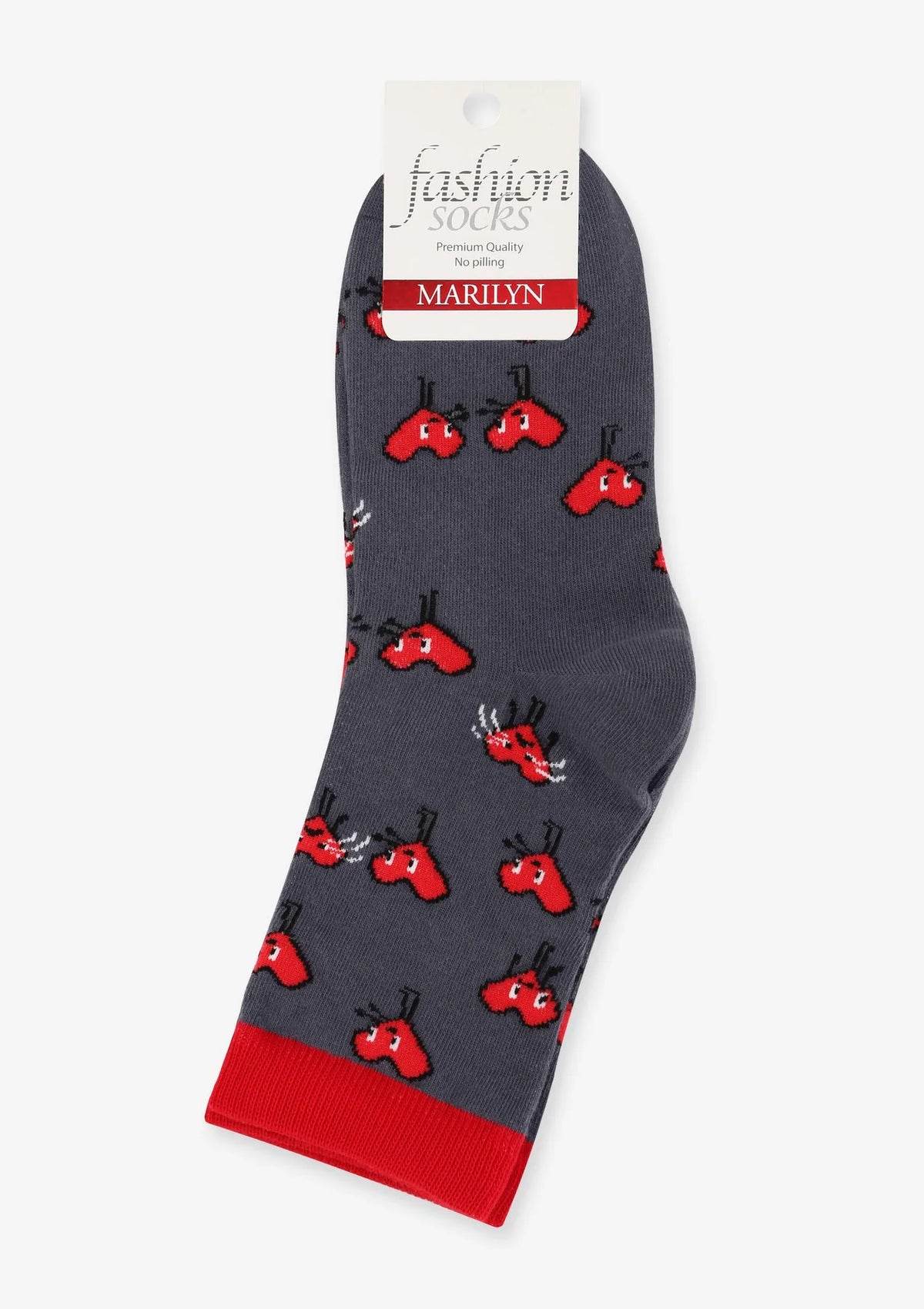 Skarpetki damskie bawełniane w roztańczone serduszka Valentine Hearts Marilyn