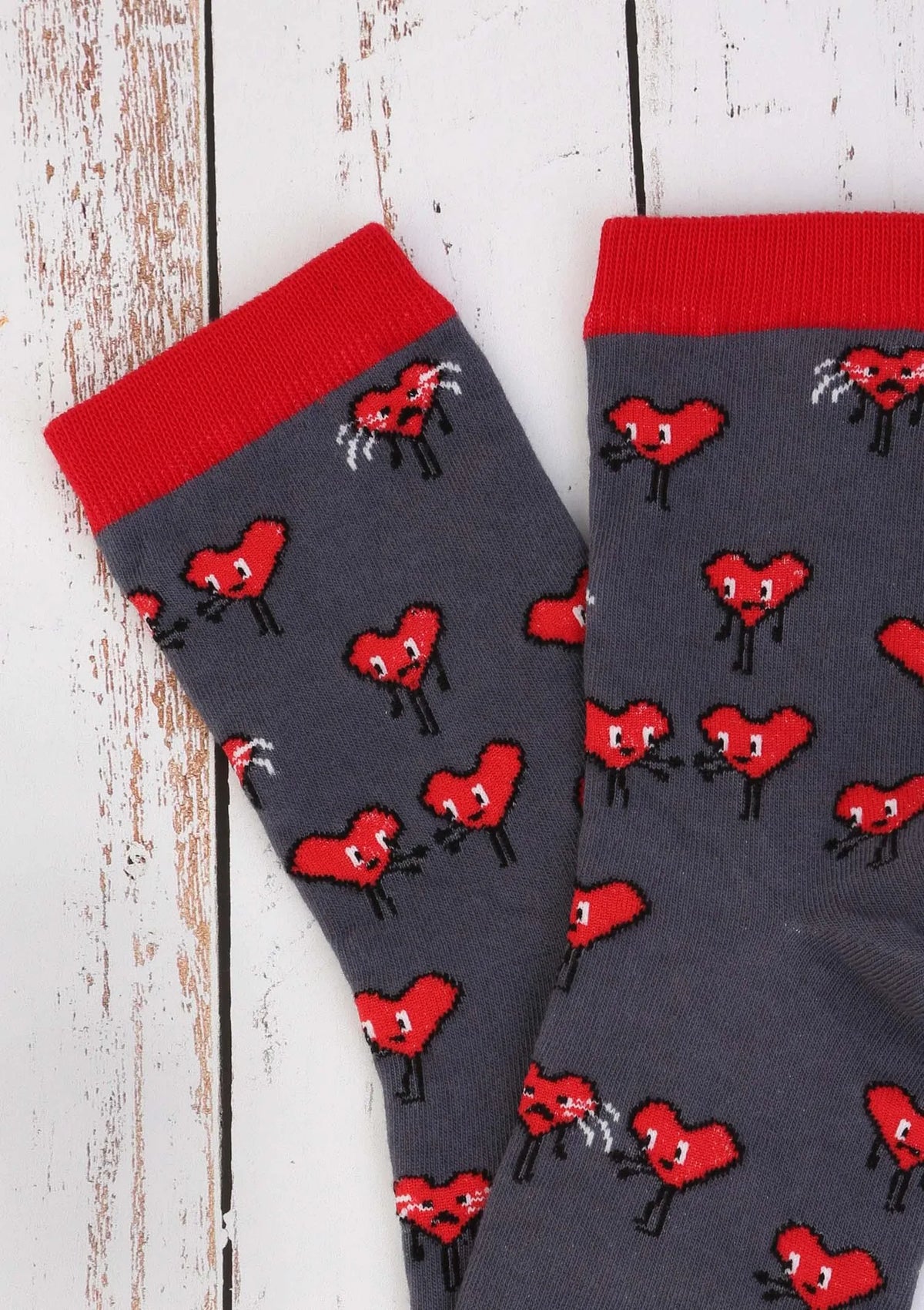 Skarpetki damskie bawełniane w roztańczone serduszka Valentine Hearts Marilyn