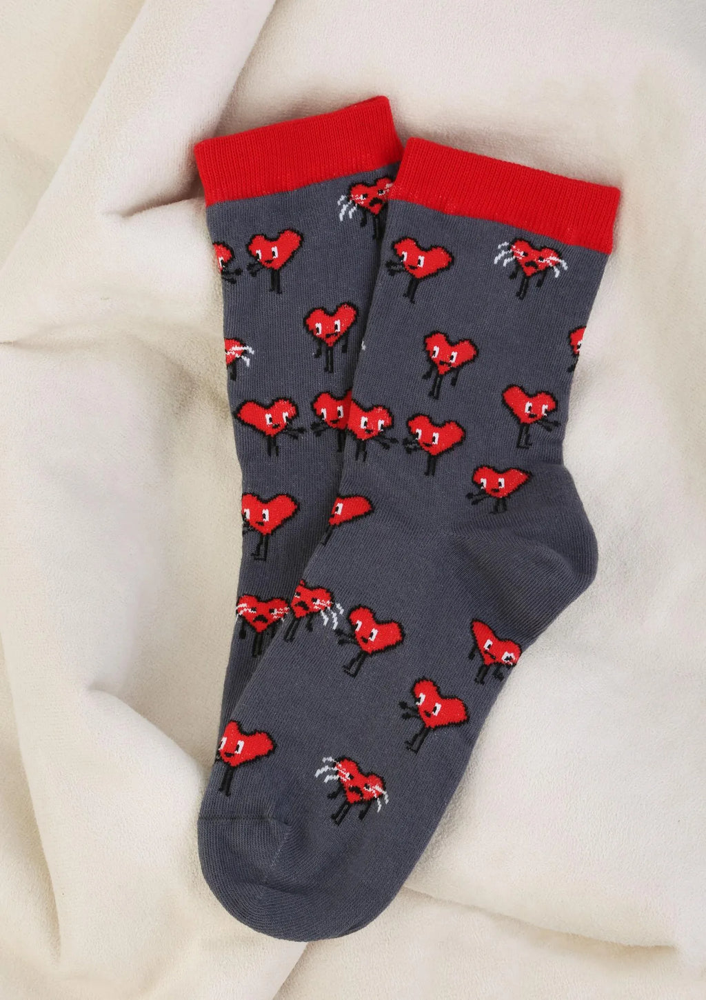 Skarpetki damskie bawełniane w roztańczone serduszka Valentine Hearts Marilyn