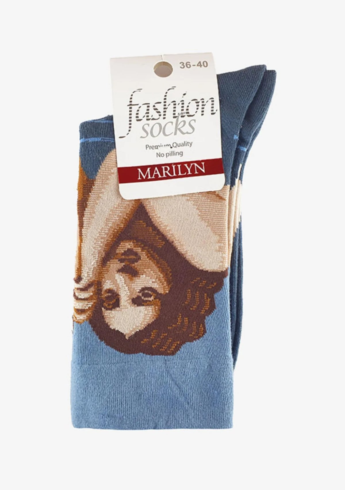 Skarpetki damskie bawełniane z malarskim motywem F48 Marilyn