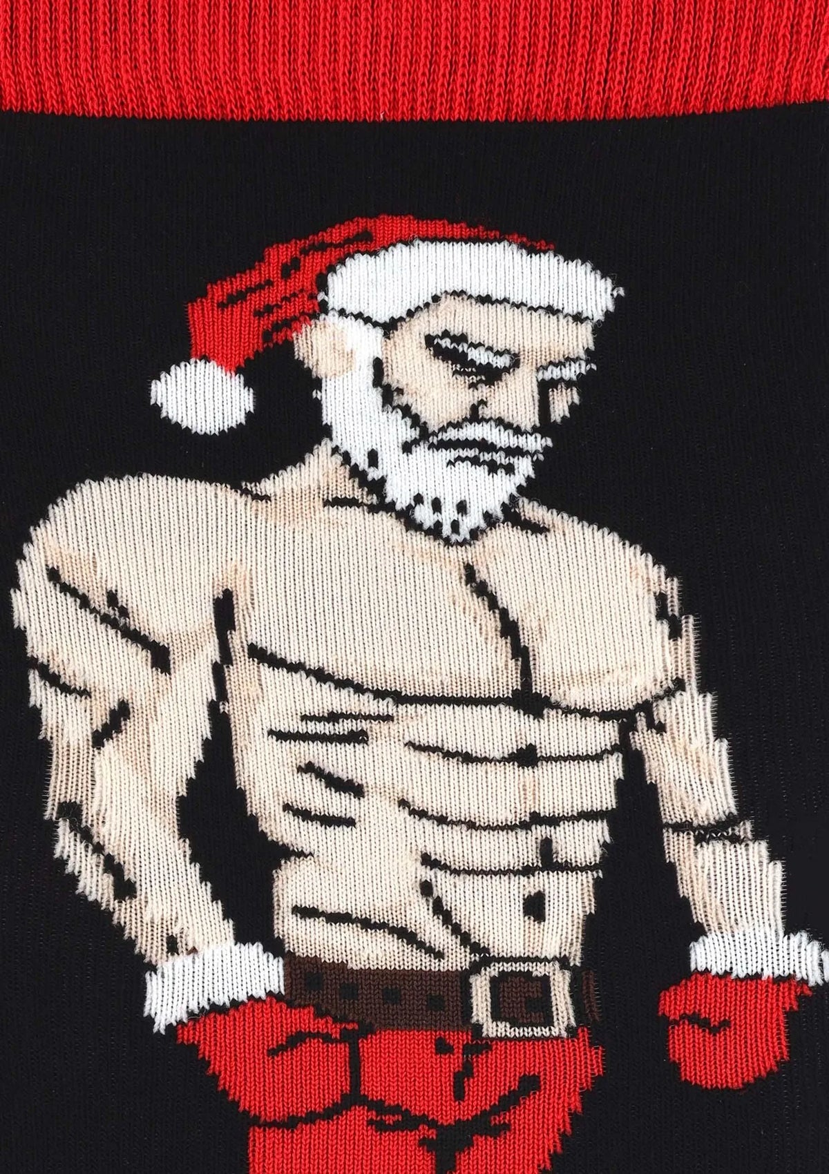 Skarpetki damskie bawełniane zabawną grafiką wysportowanego Mikołaja Sexy Santa Marilyn