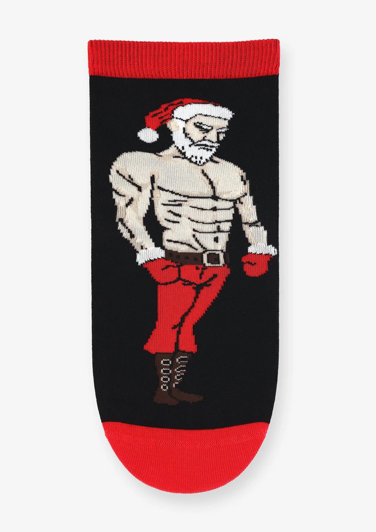 Skarpetki damskie bawełniane zabawną grafiką wysportowanego Mikołaja Sexy Santa Marilyn