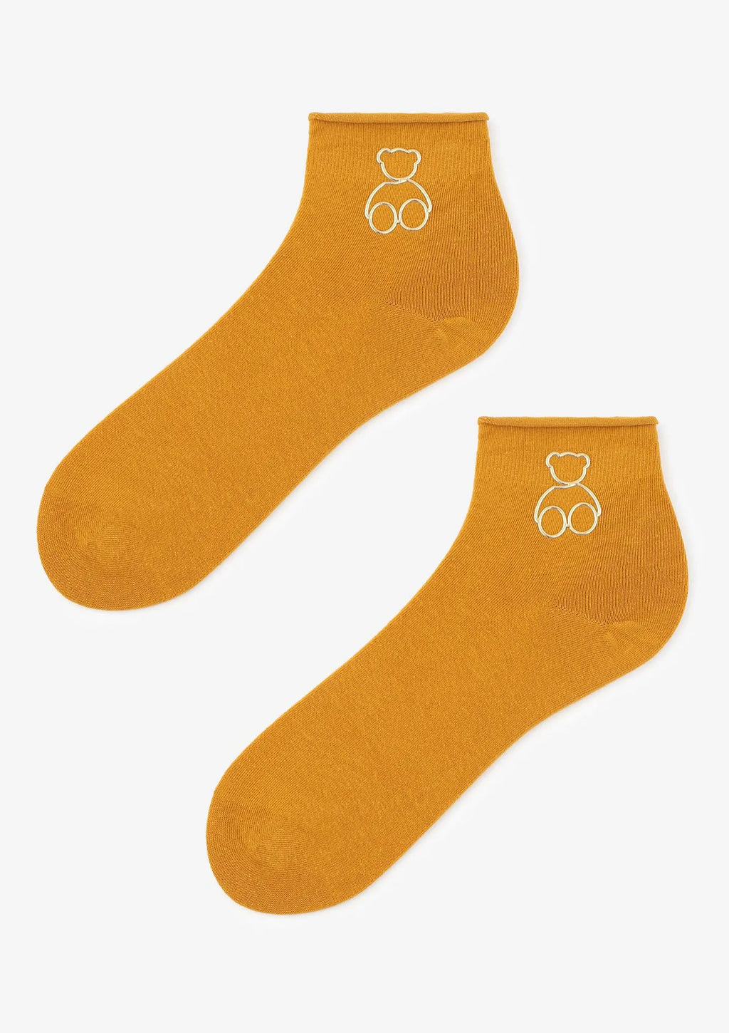 Skarpetki damskie bawełniane ze złotym misiem Cotton Golden Teddy Marilyn