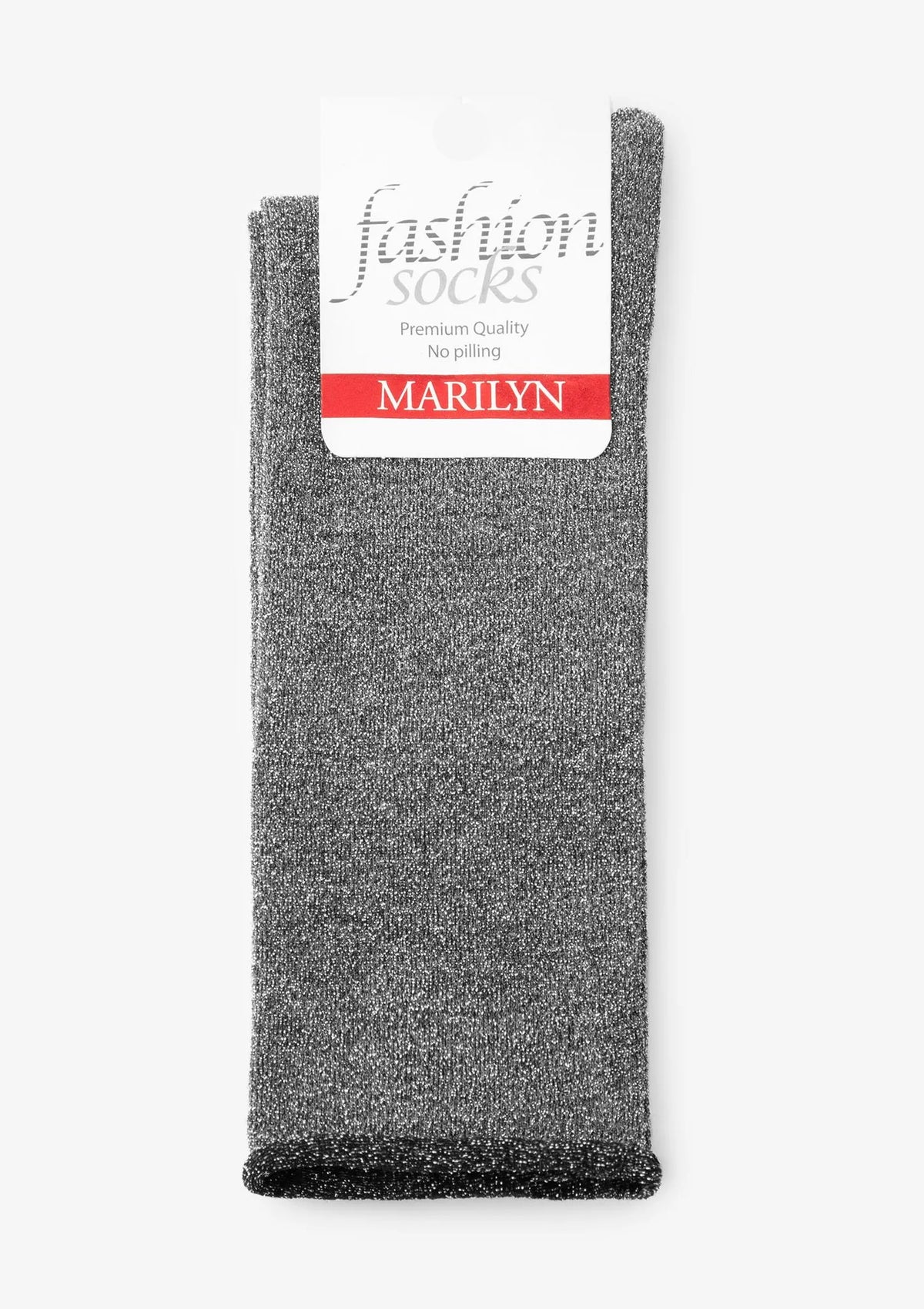 Skarpetki damskie bezuciskowe ze srebrnym połyskiem Shine 05 Long Marilyn