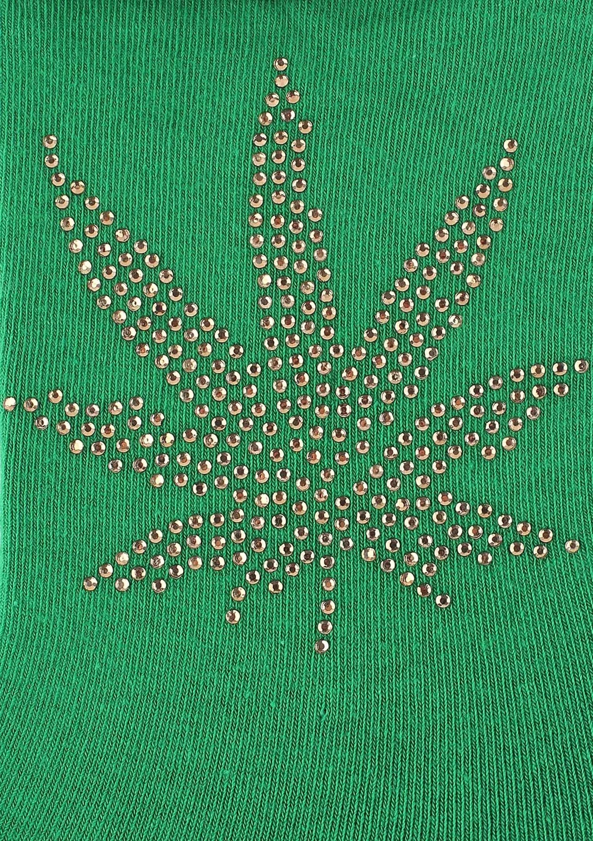 Skarpetki damskie z błyszczącym liściem Cotton Green Relax Marilyn