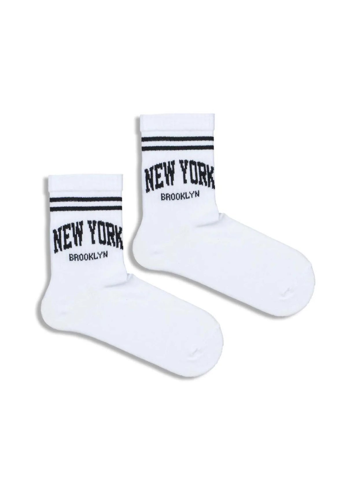 Skarpetki dziecięce z prążkowanym ściągaczem i napisem New York Milena