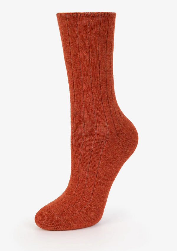 Skarpetki merino z wełny merynosa jagnięce bezuciskowe Cerber Art. 0251 · Ceglasty