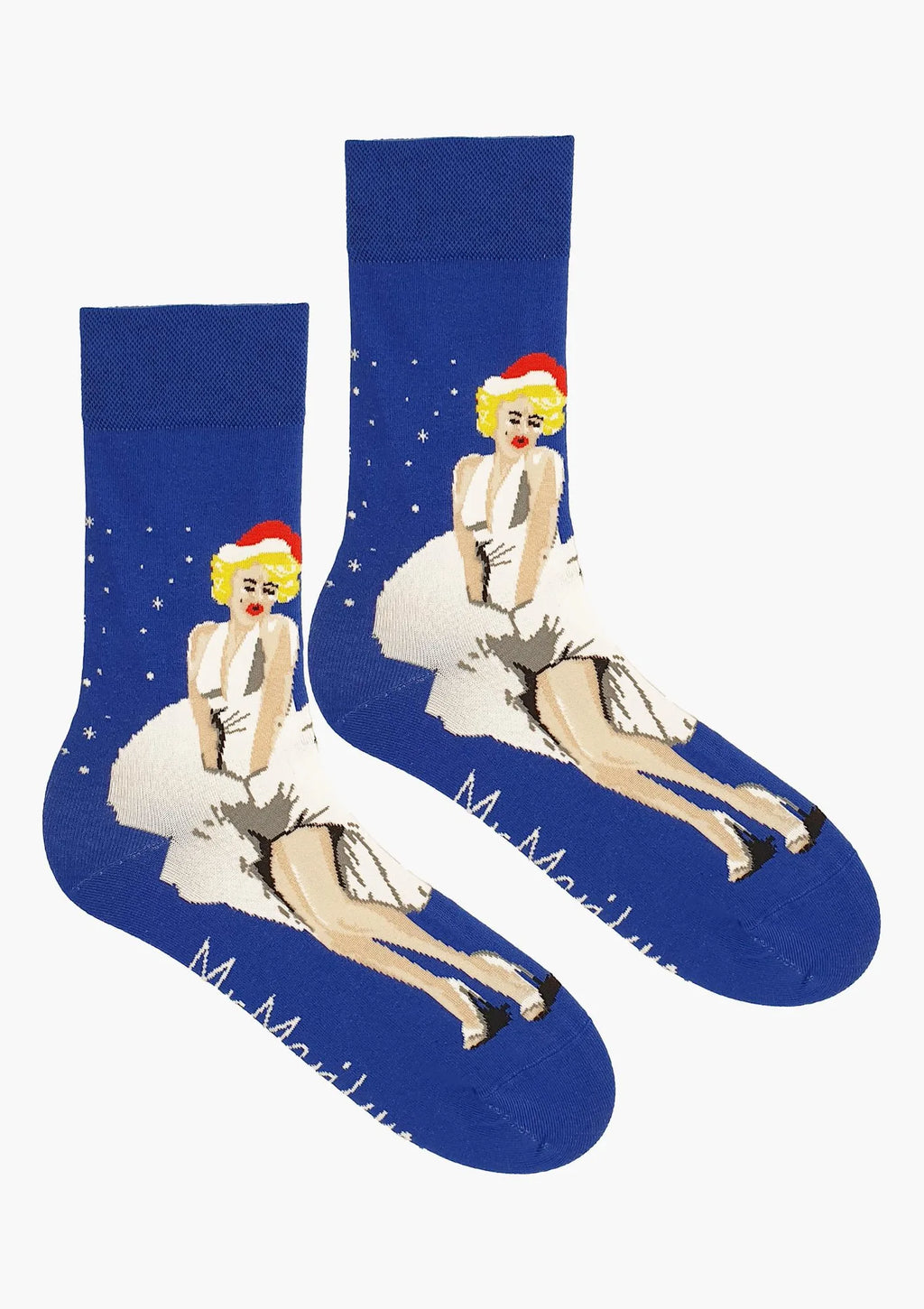 Skarpetki męskie świąteczne z motywem pin-up Christmass Marilyn