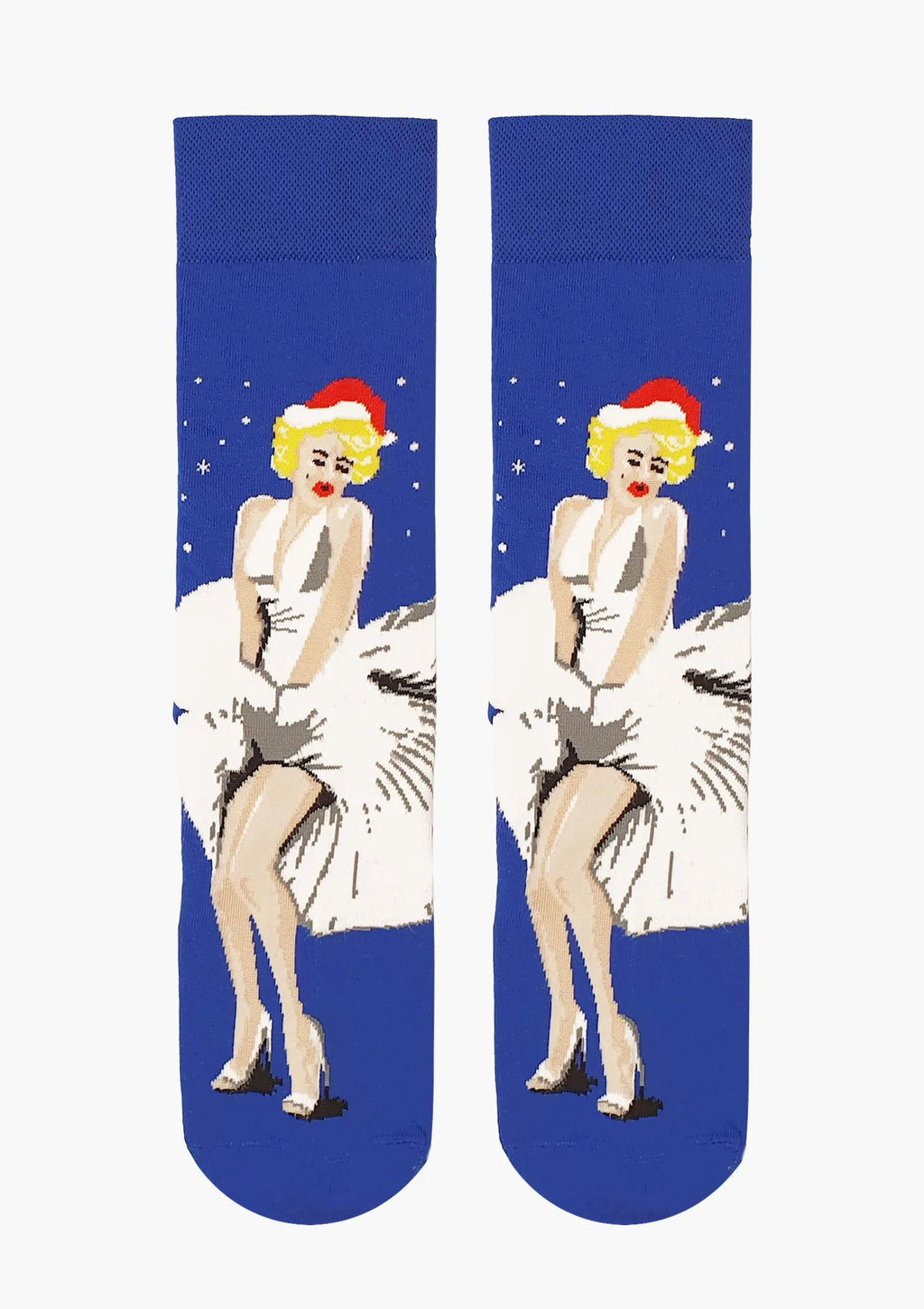 Skarpetki męskie świąteczne z motywem pin-up Christmass Marilyn