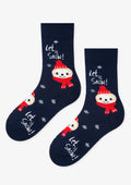 Skarpetki męskie z motywem świątecznego leniwca w czapce Santa Sloth Marilyn