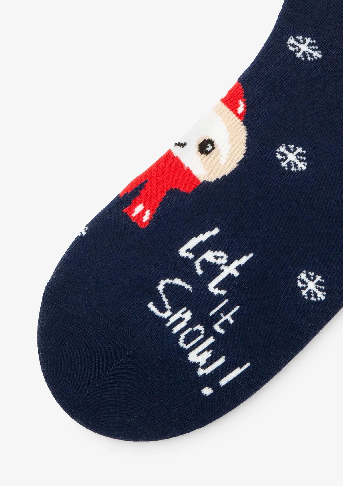 Skarpetki męskie z motywem świątecznego leniwca w czapce Santa Sloth Marilyn