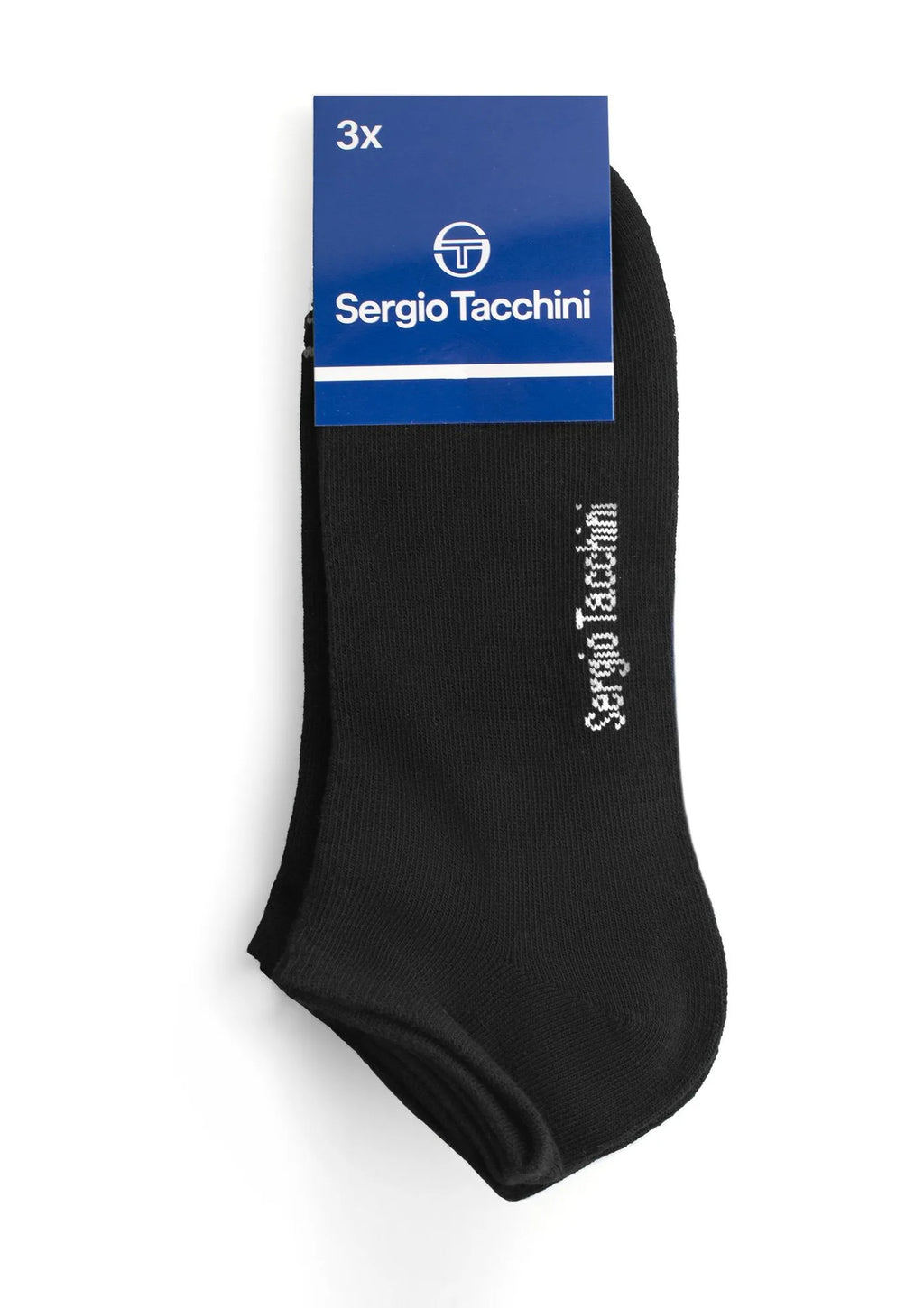 Skarpetki stopki (3pak) sportowe bawełniane czarne 1007 Sergio Tacchini