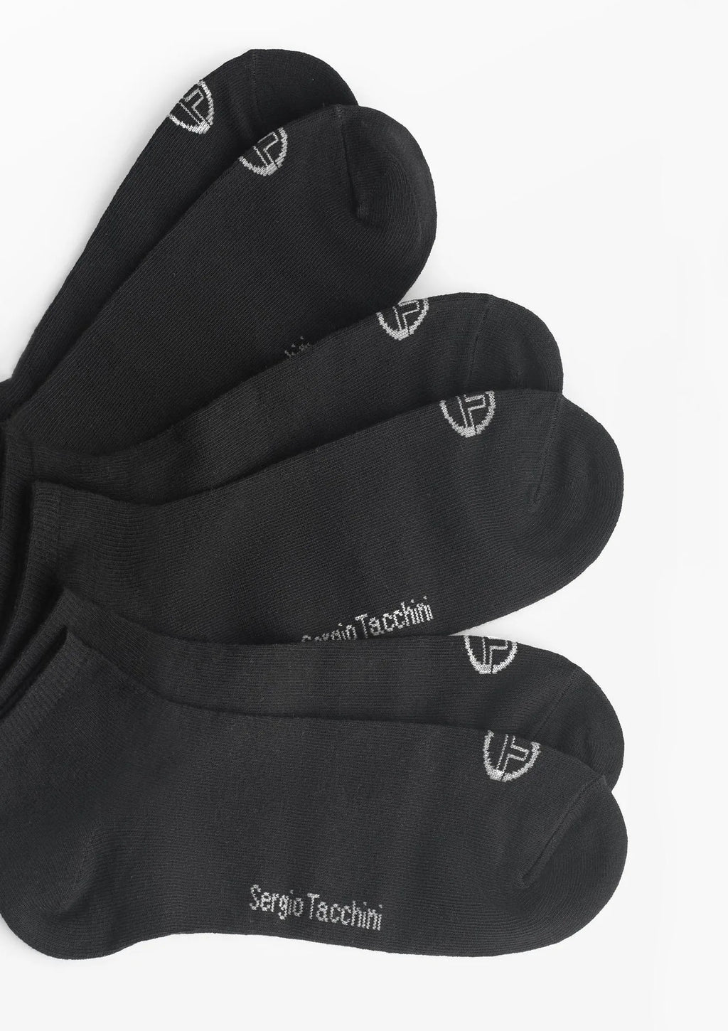 Skarpetki stopki (3pak) sportowe bawełniane czarne 1007 Sergio Tacchini