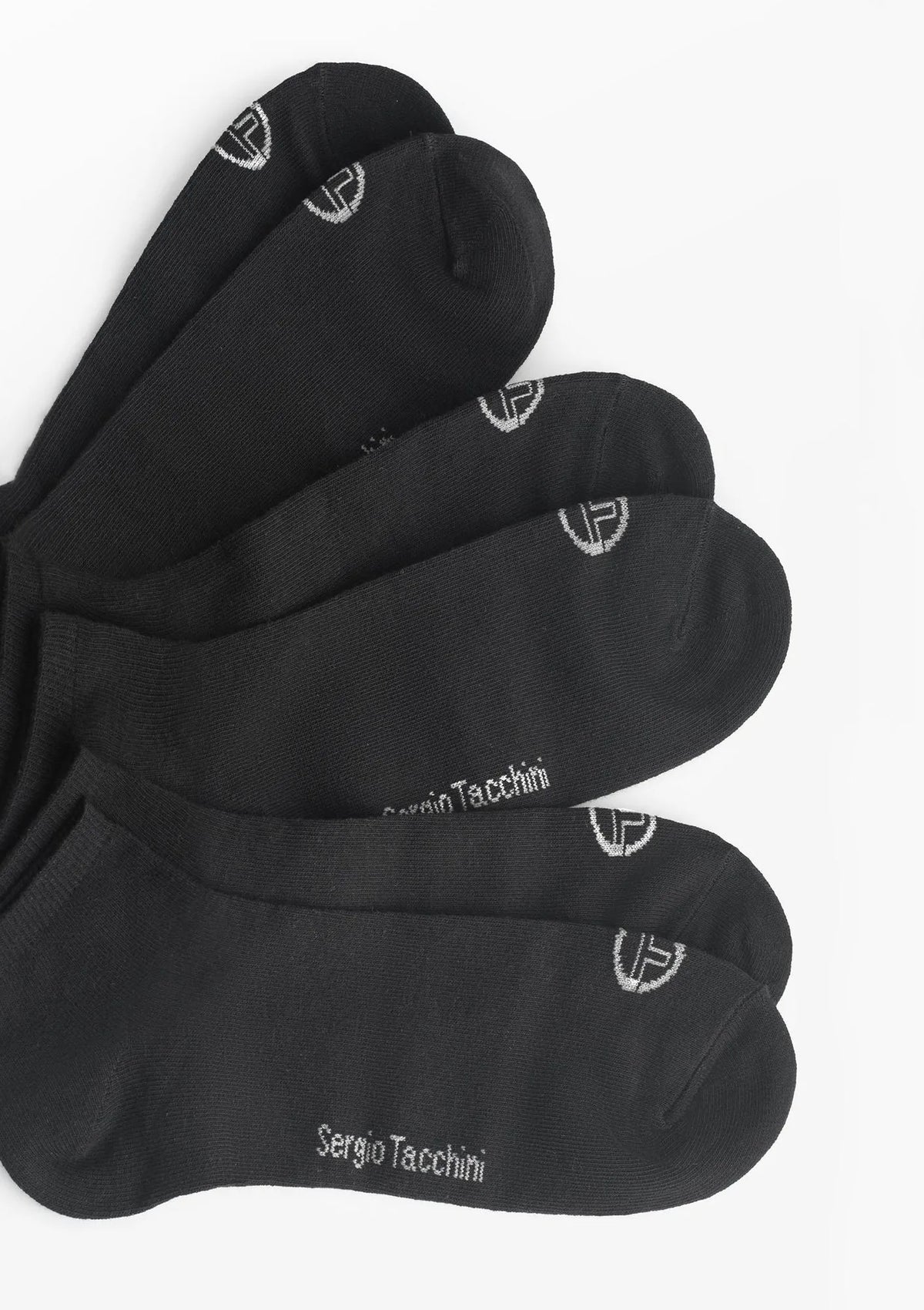 Skarpetki stopki (3pak) sportowe bawełniane czarne 1007 Sergio Tacchini