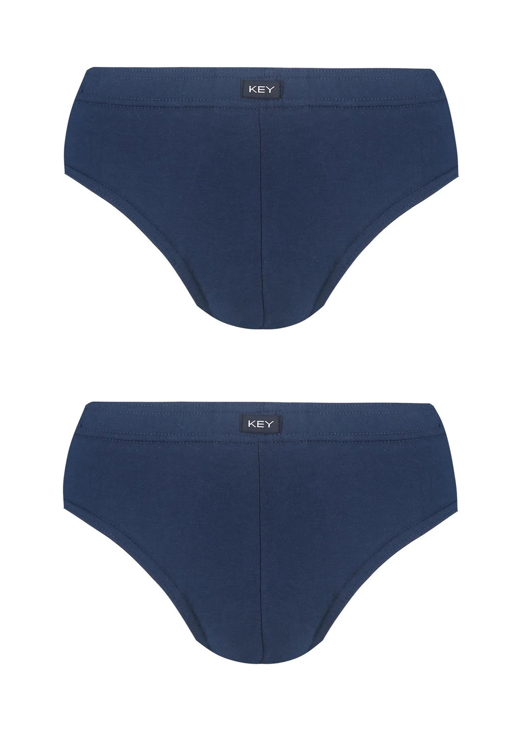 Slipy męskie (2 pack) gładkie granatowe MPC 126