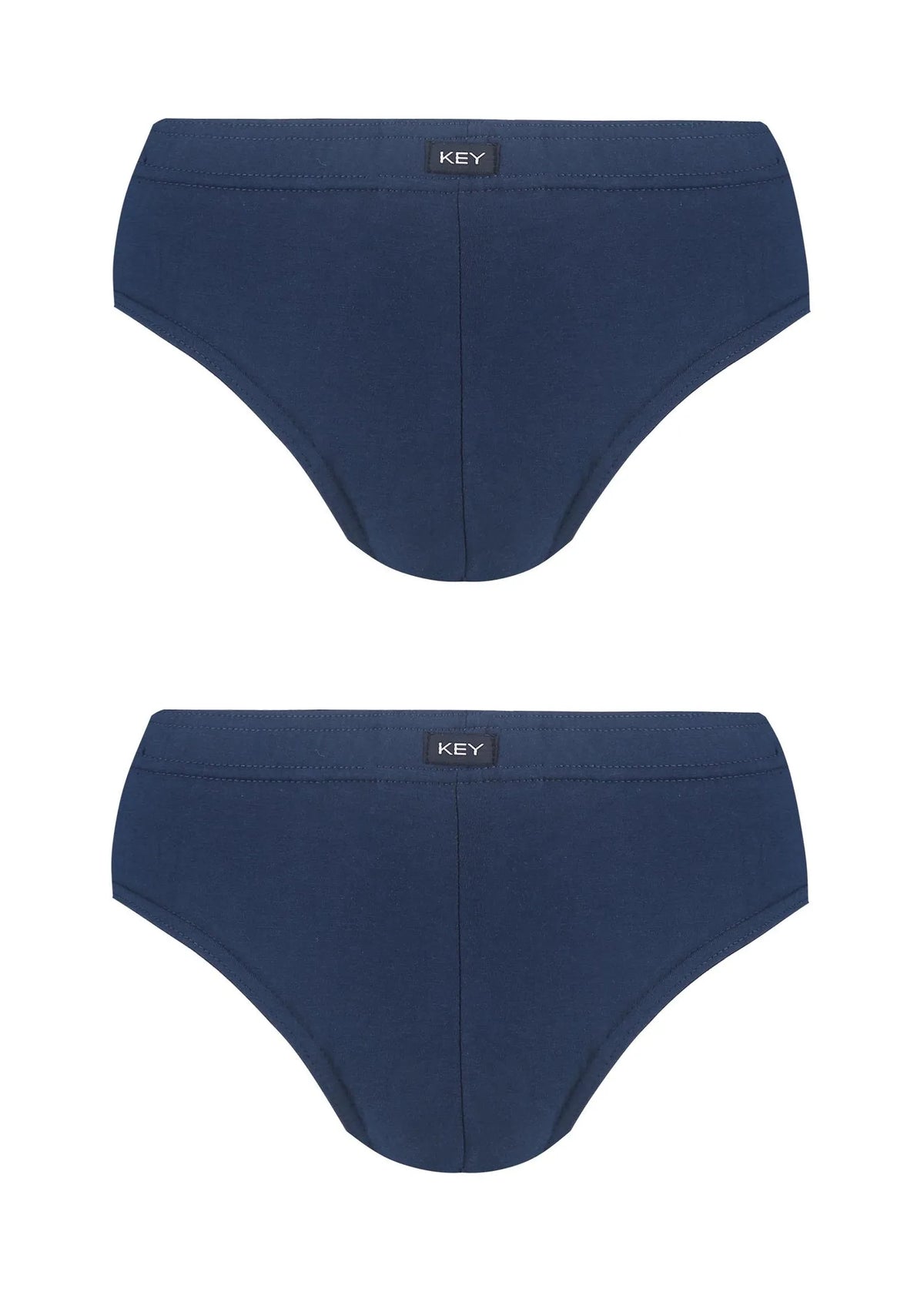 Slipy męskie (2 pack) gładkie granatowe MPC 126