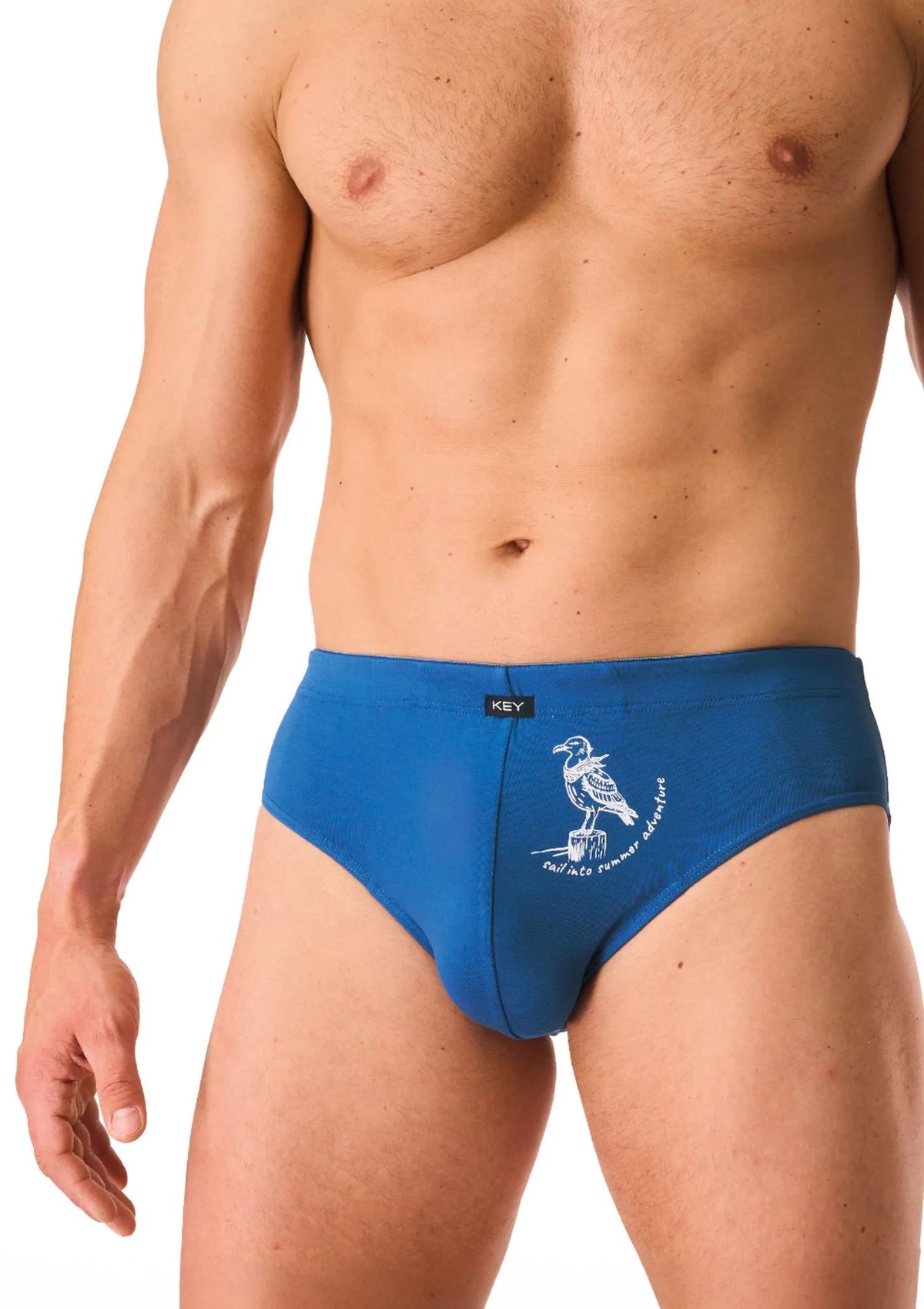Slipy męskie bambusowe (2pack) klasyczne błękitne i granatowe MPP 741 Key