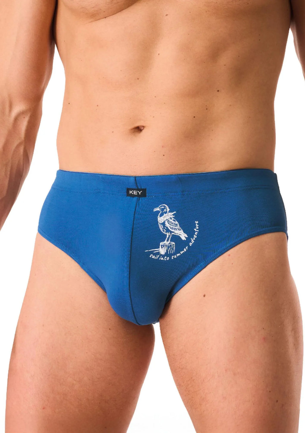 Slipy męskie bambusowe (2pack) klasyczne błękitne i granatowe MPP 741 Key