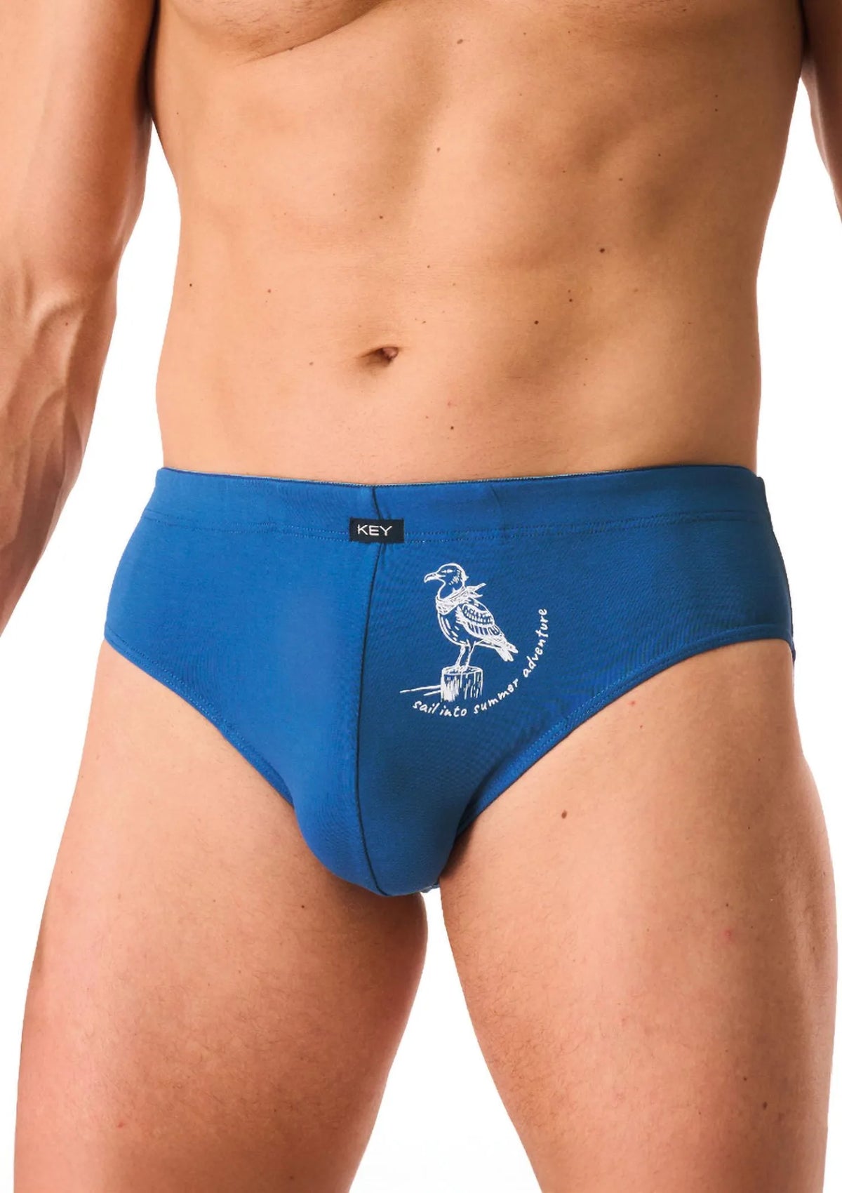 Slipy męskie bambusowe (2pack) klasyczne błękitne i granatowe MPP 741 Key