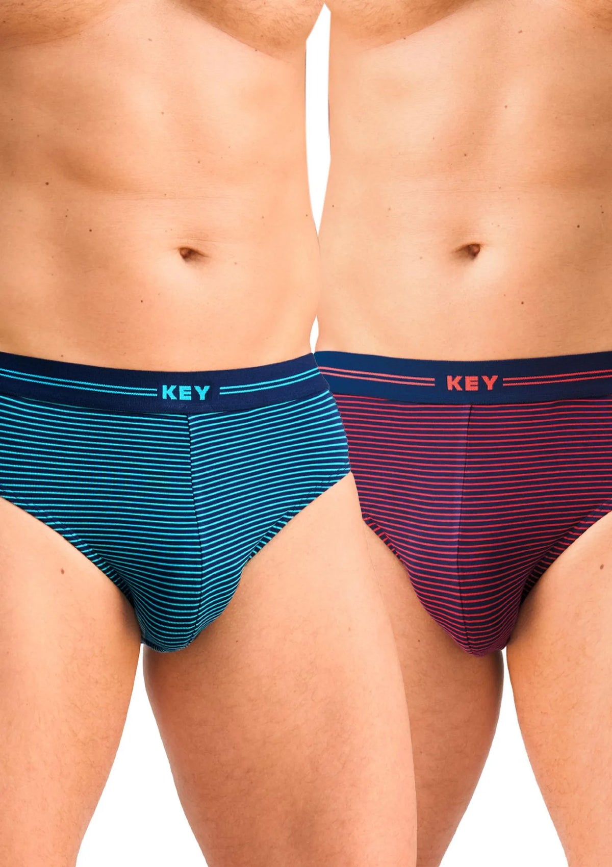 Slipy męskie bambusowe (2pack) uniwersalne w drobne paski MPP 319 Key