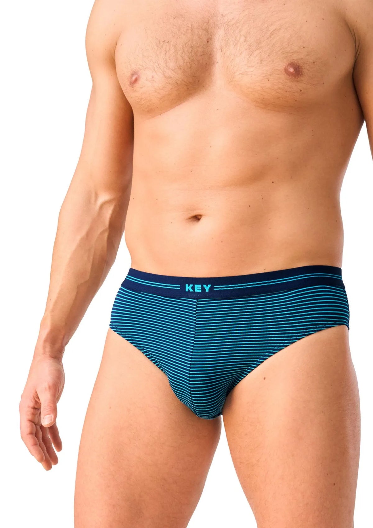 Slipy męskie bambusowe (2pack) uniwersalne w drobne paski MPP 319 Key