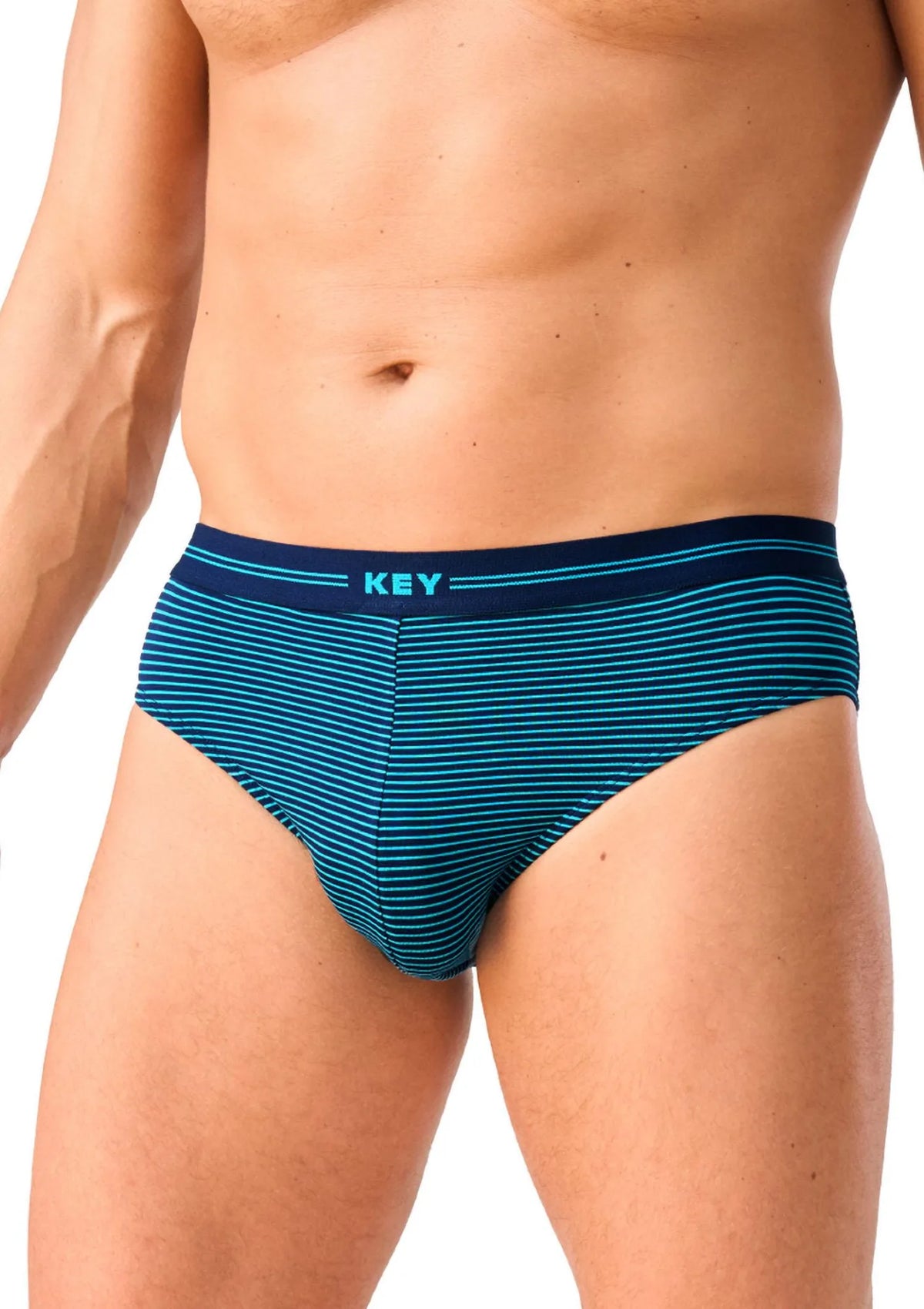 Slipy męskie bambusowe (2pack) uniwersalne w drobne paski MPP 319 Key