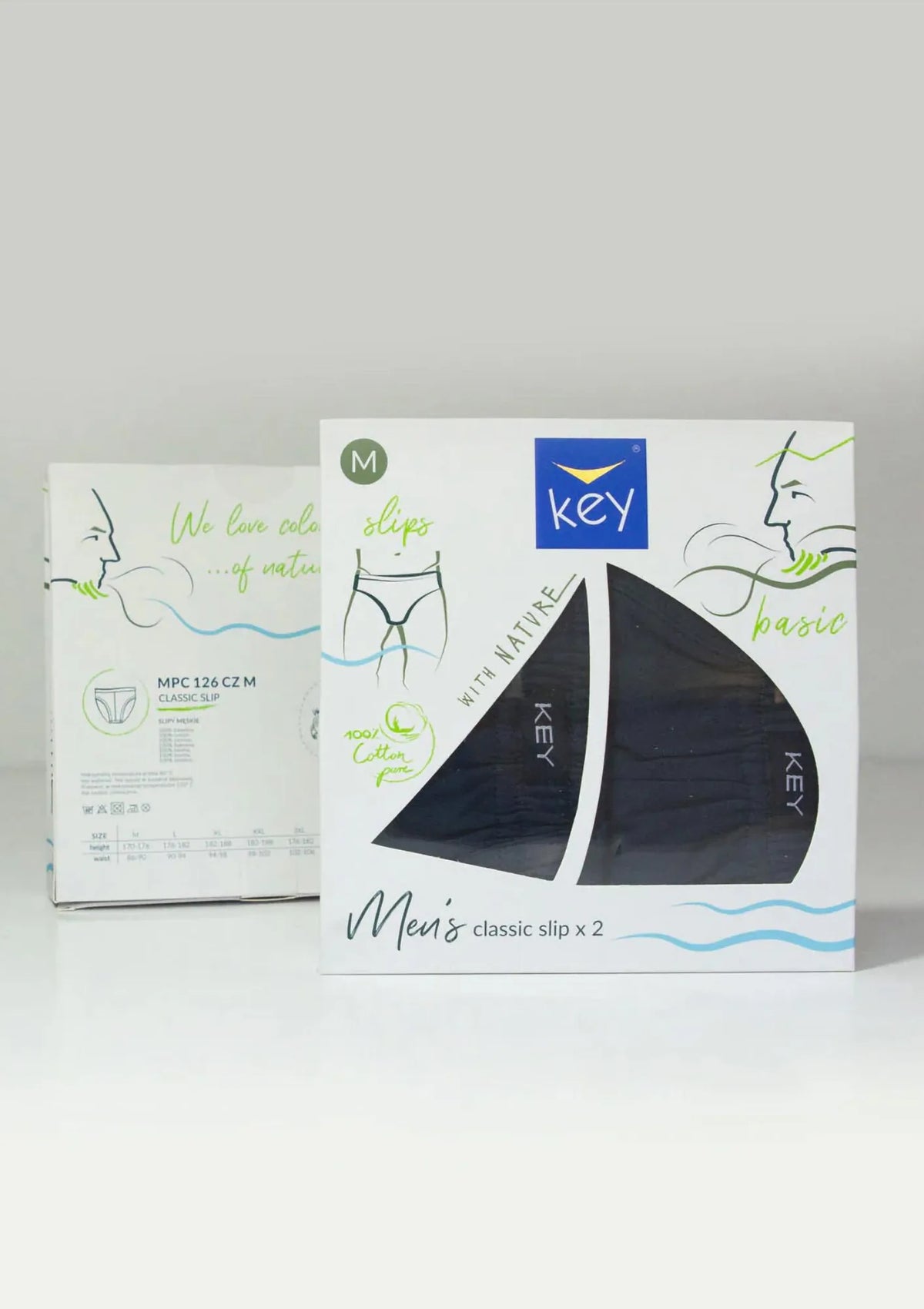 Slipy męskie bawełniane (2 pack) czarne MPC 126
