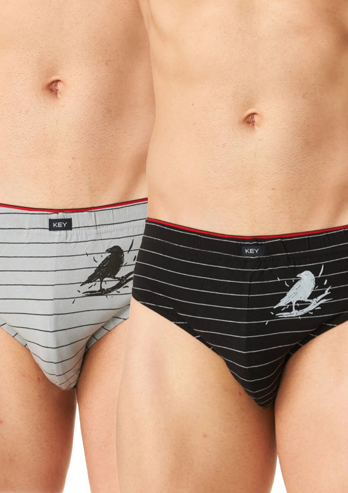 Slipy męskie bawełniane (2 pack) jasne i ciemne w delikatny wzór MPP 400 Key