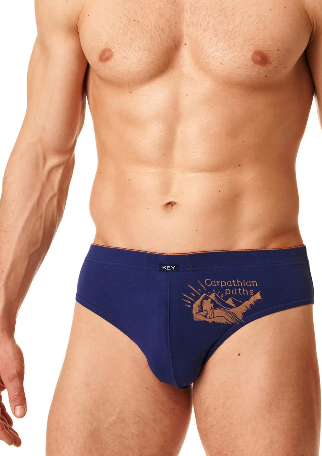 Slipy męskie bawełniane (2 pack) z górską grafiką MPP 868