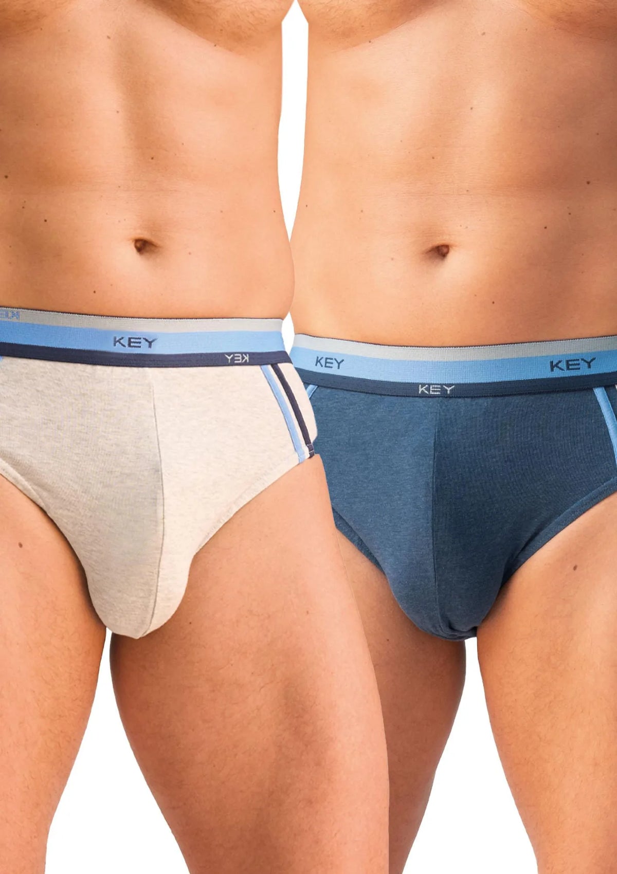 Slipy męskie bawełniane (2pack) klasyczne z zewnętrzną gumą MPP 213 Key