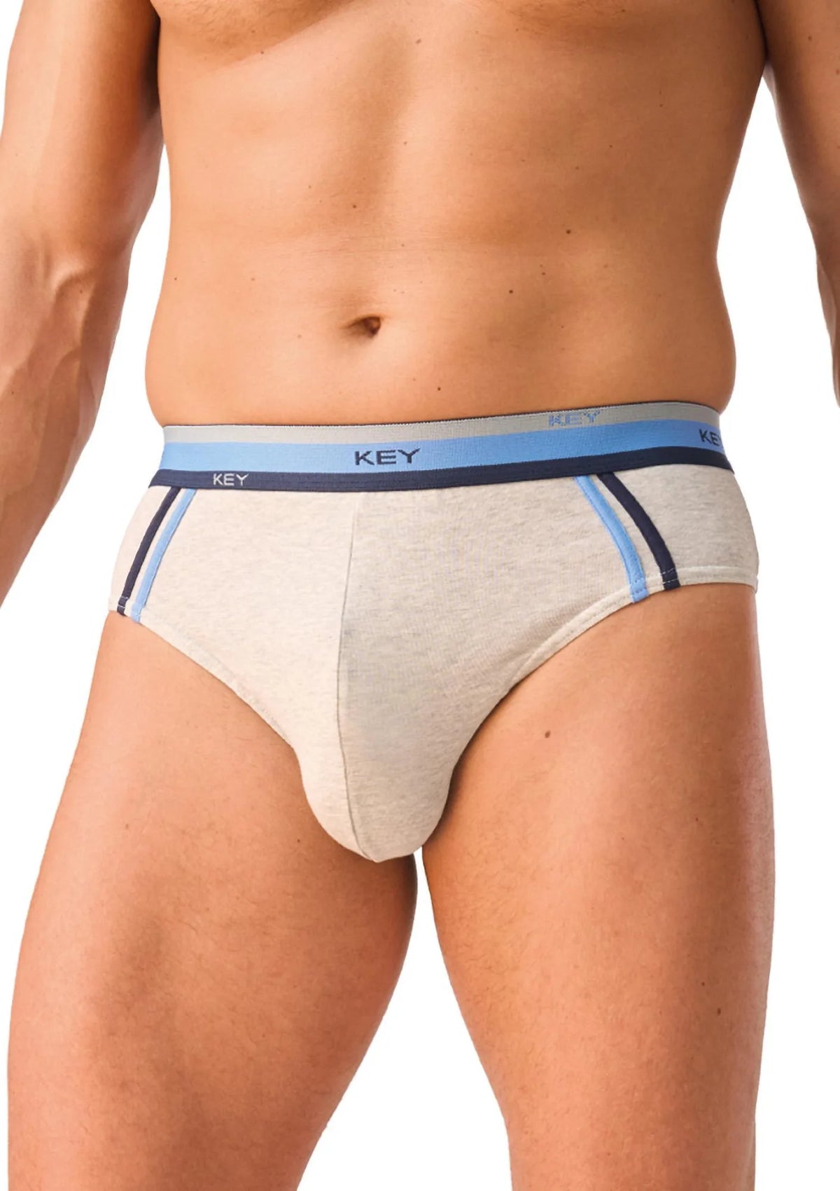 Slipy męskie bawełniane (2pack) klasyczne z zewnętrzną gumą MPP 213 Key
