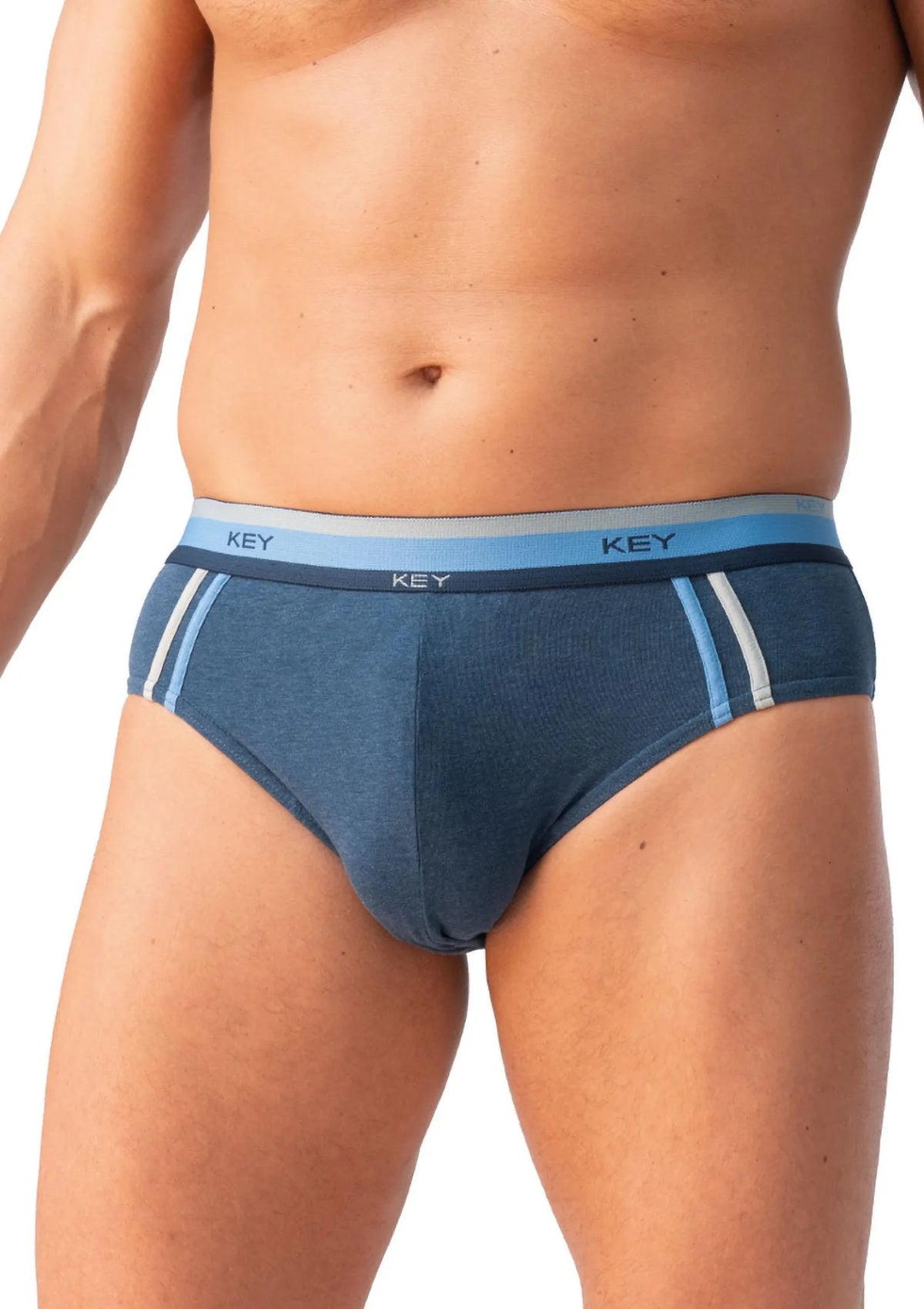 Slipy męskie bawełniane (2pack) klasyczne z zewnętrzną gumą MPP 213 Key