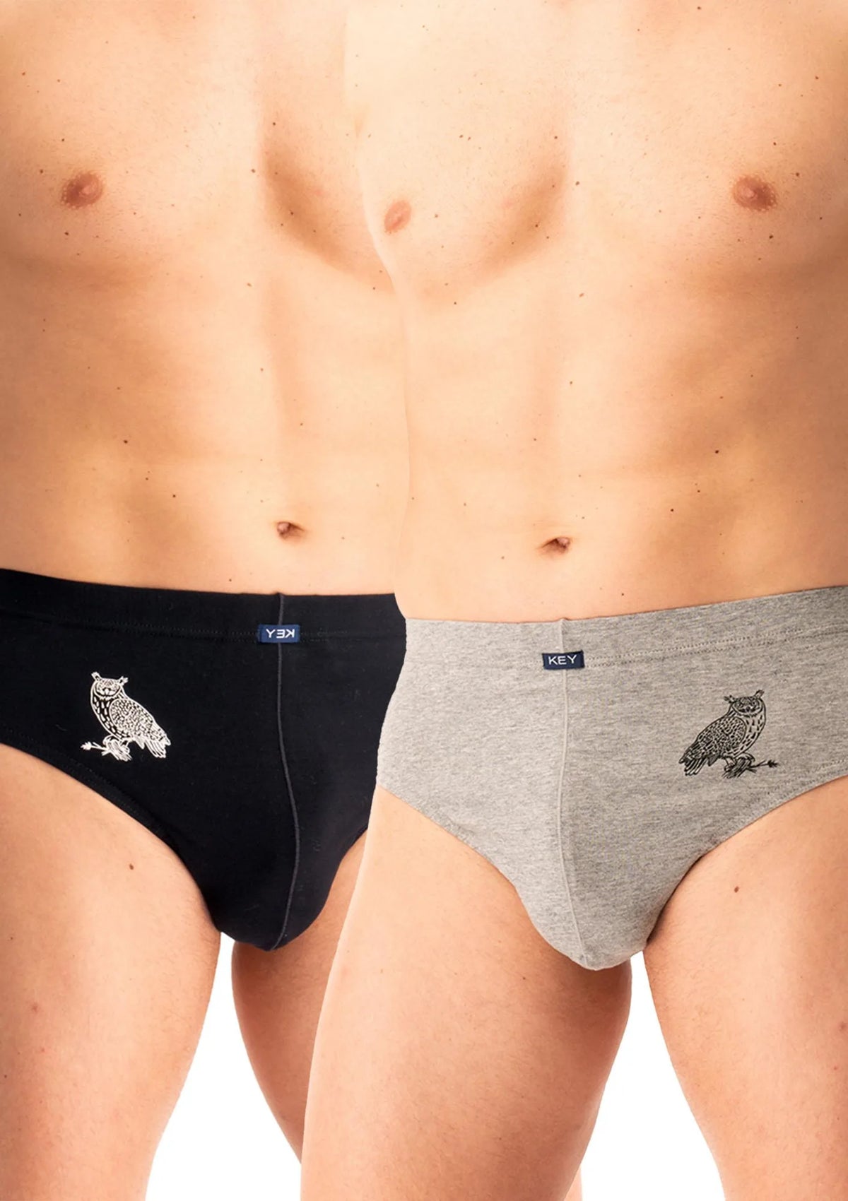 Slipy męskie bawełniane (2pack) uniwersalny krój z wewnętrzną gumą w pasie MPP 703 Key