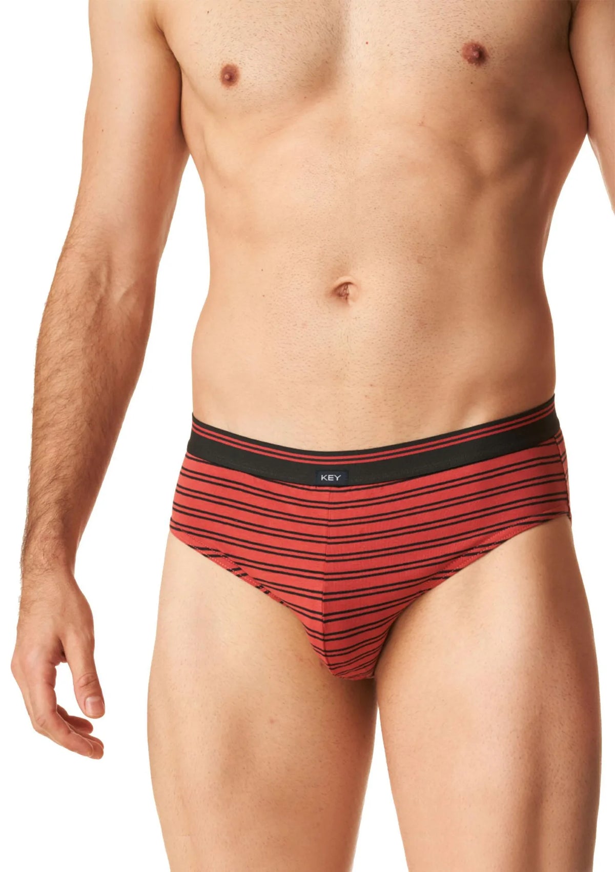 Slipy męskie bawełniane (2pack) w ciemnej kolorystyce w paski MPP 321 Key