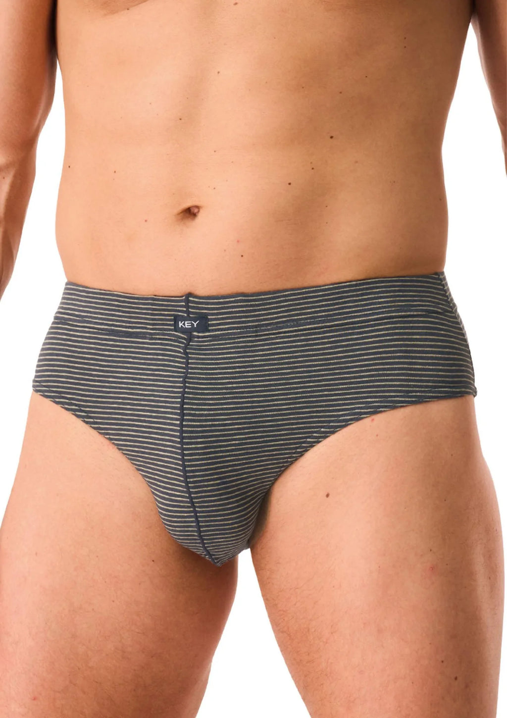 Slipy męskie bawełniane (2pack) w cienkie paski MPP 323 Key