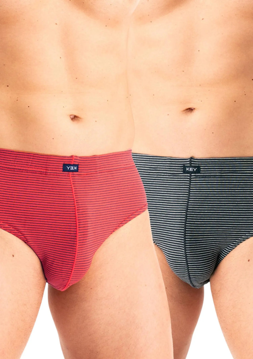 Slipy męskie bawełniane (2pack) w drobne paski model uniwersalny MPP 328 Key