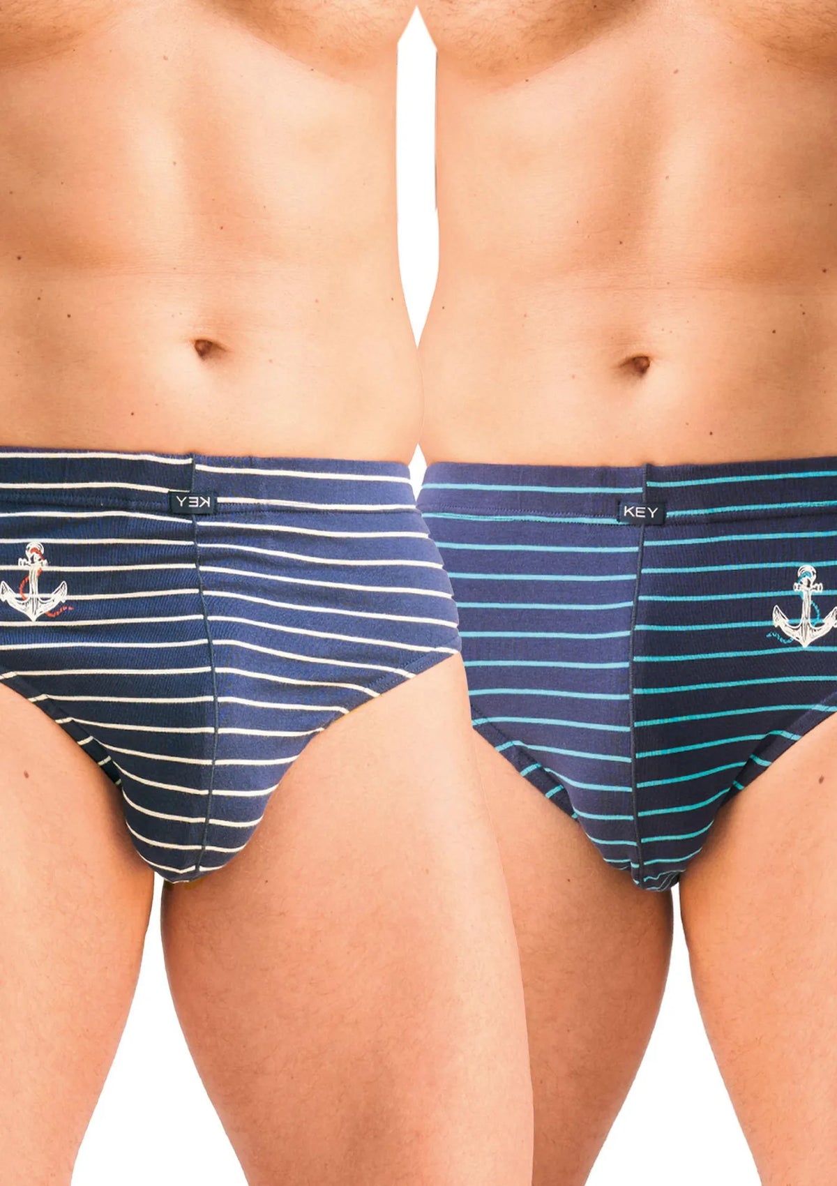Slipy męskie bawełniane (2pack) w marynarskim stylu MPP 331 Key