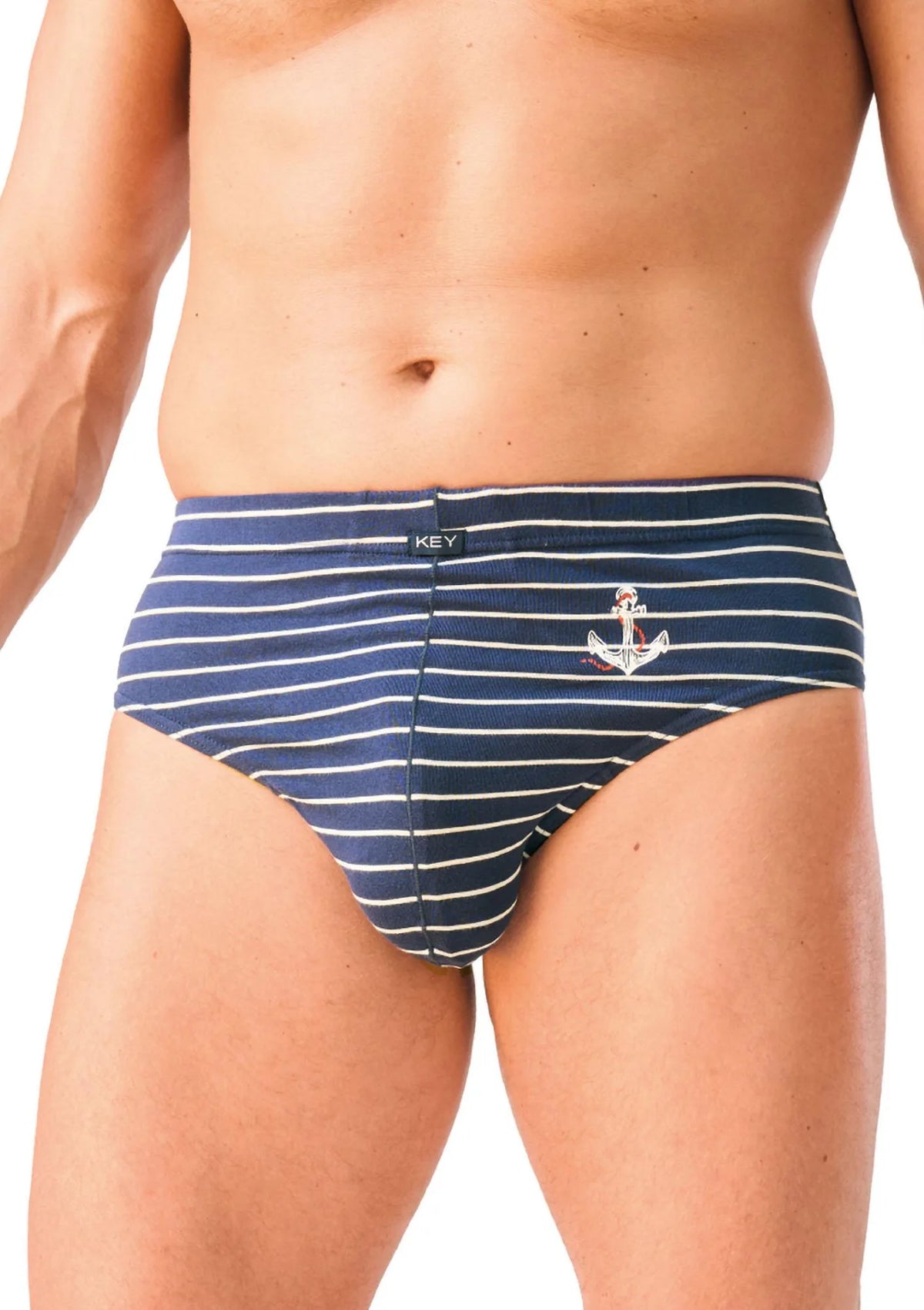 Slipy męskie bawełniane (2pack) w marynarskim stylu MPP 331 Key