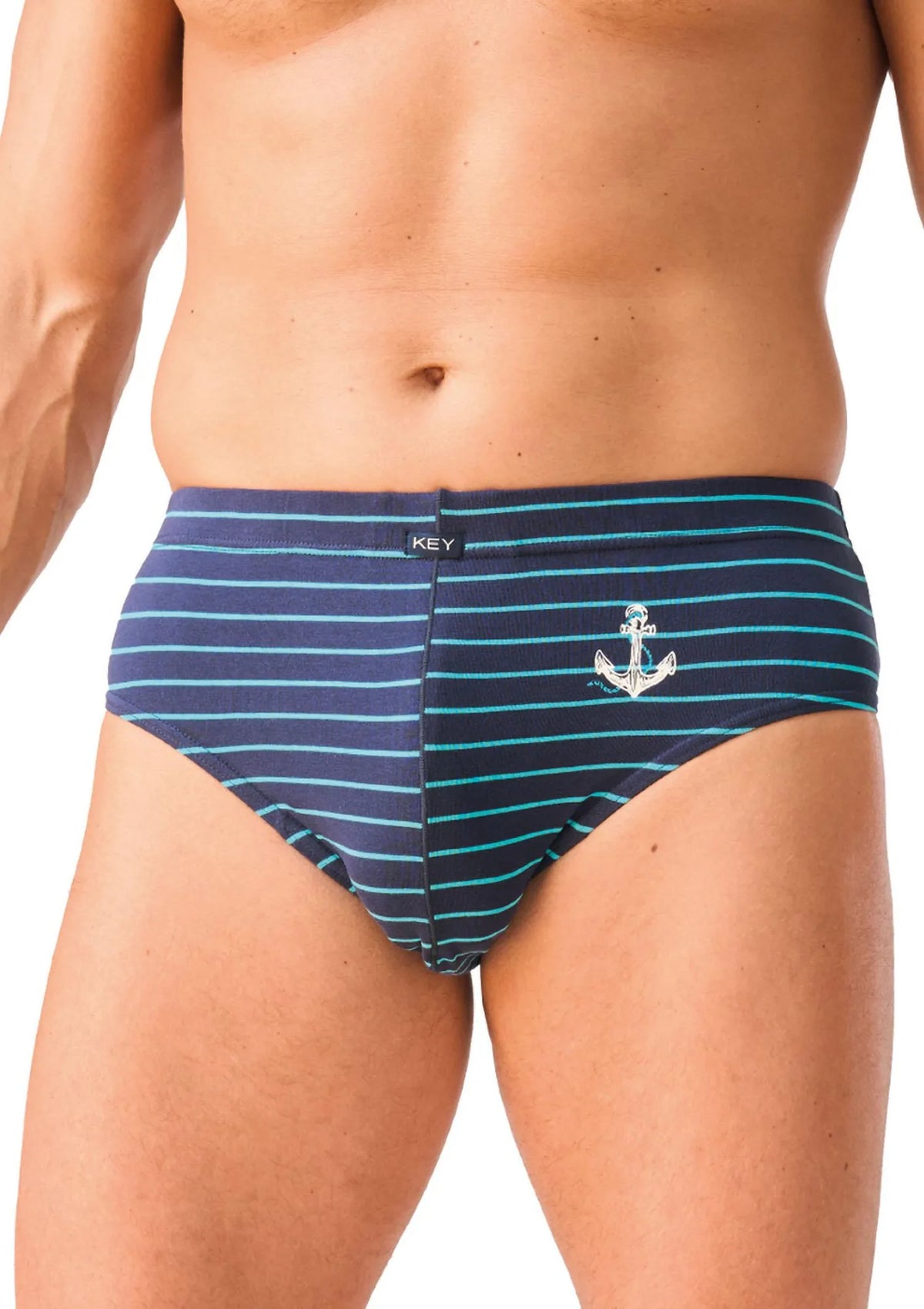 Slipy męskie bawełniane (2pack) w marynarskim stylu MPP 331 Key
