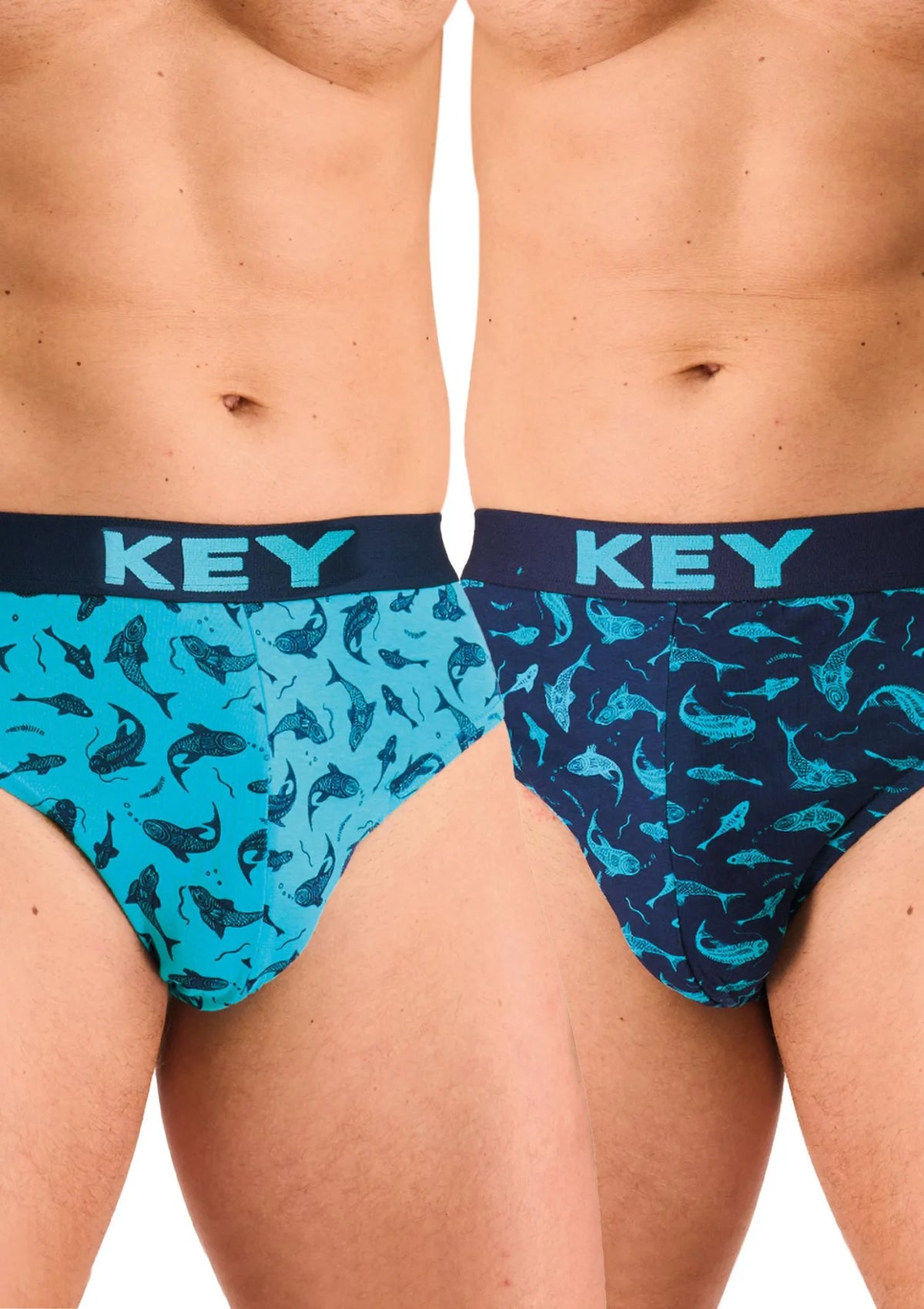 Slipy męskie bawełniane (2pack) w morski wzór MPP 941 Key